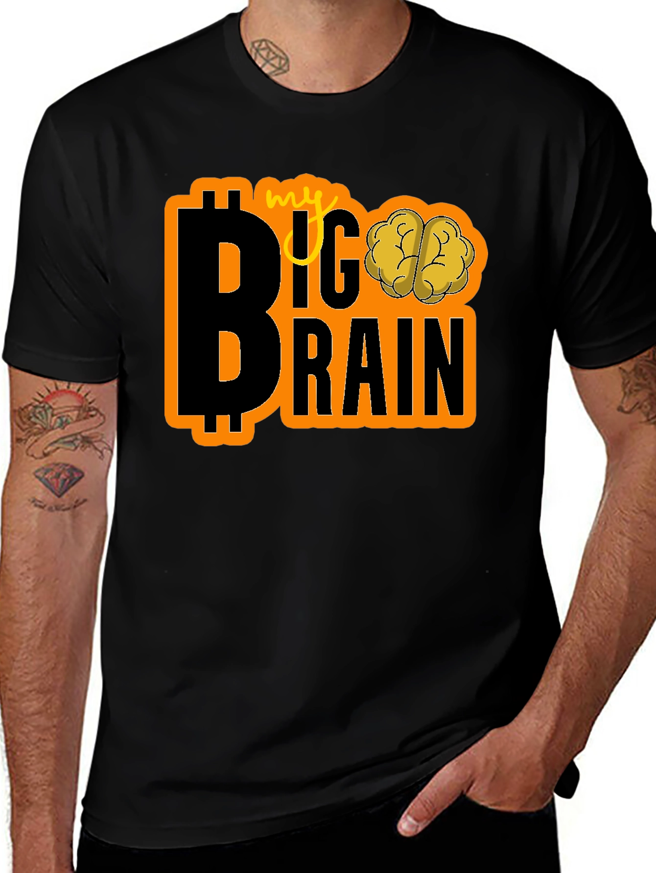 My Big Brain Bitcoin Crypto T-Shirt