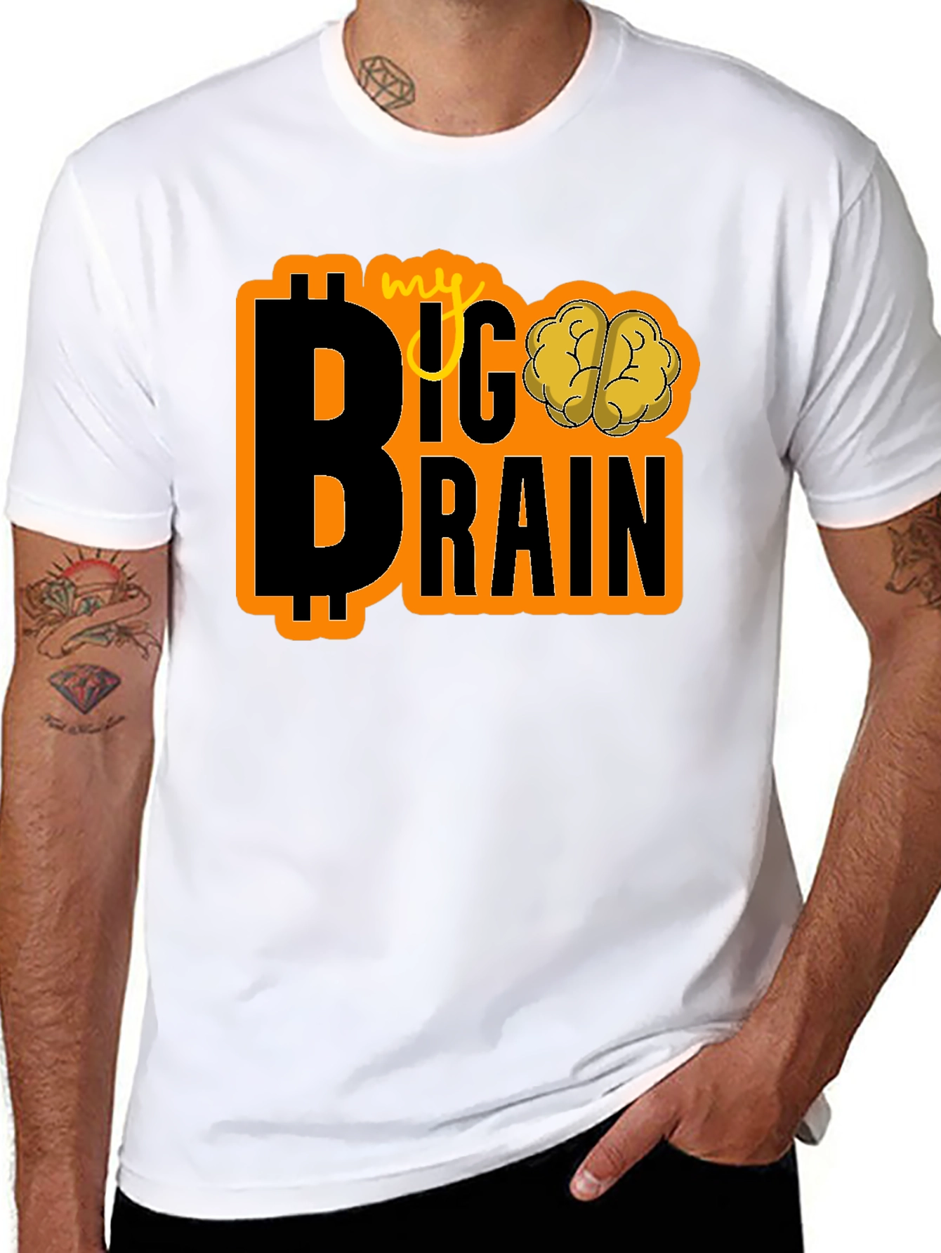 My Big Brain Bitcoin Crypto T-Shirt