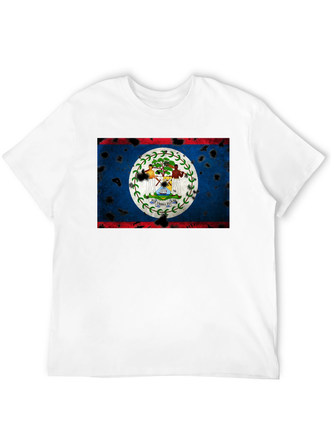 Belize Flag Distressed Graphic T-Shirt