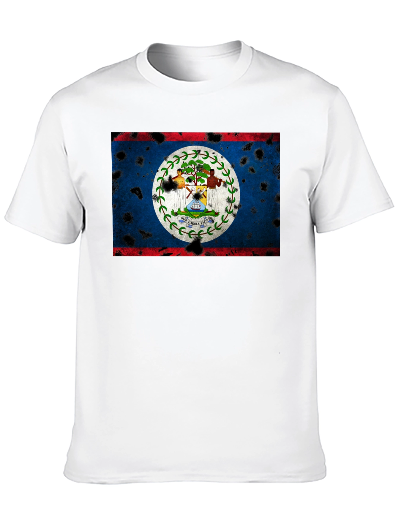Belize Flag Distressed Graphic T-Shirt