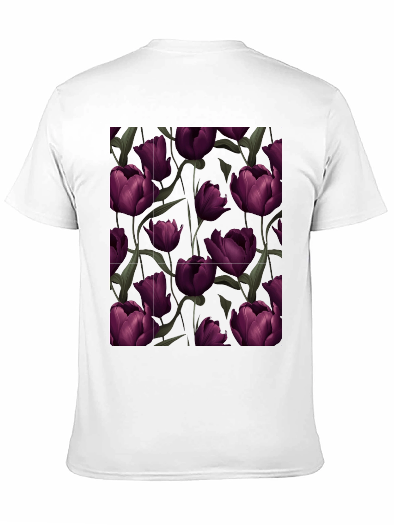 Floral Patterned Black T-Shirt