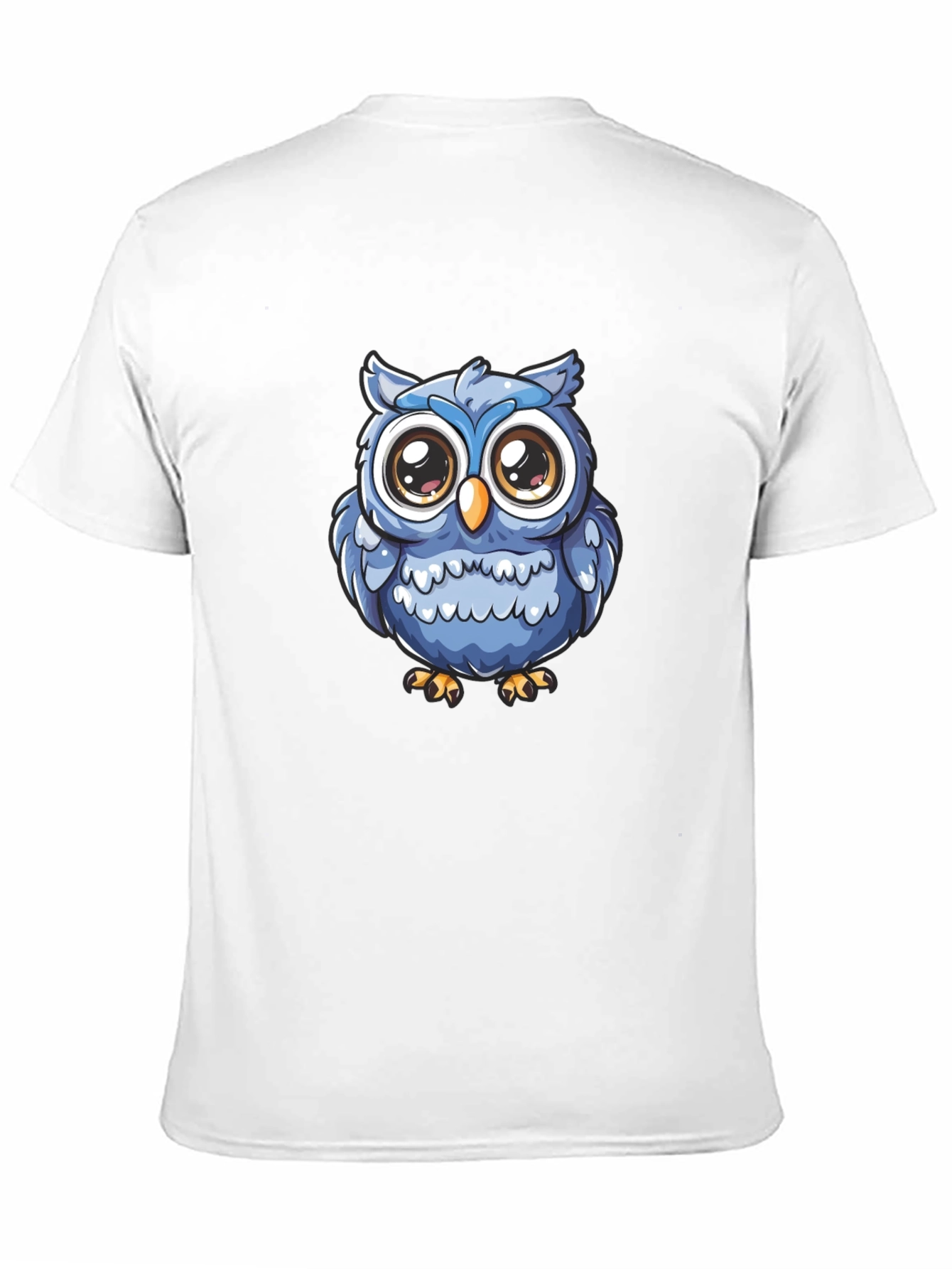Cute Owl Graphic T-Shirt - Black