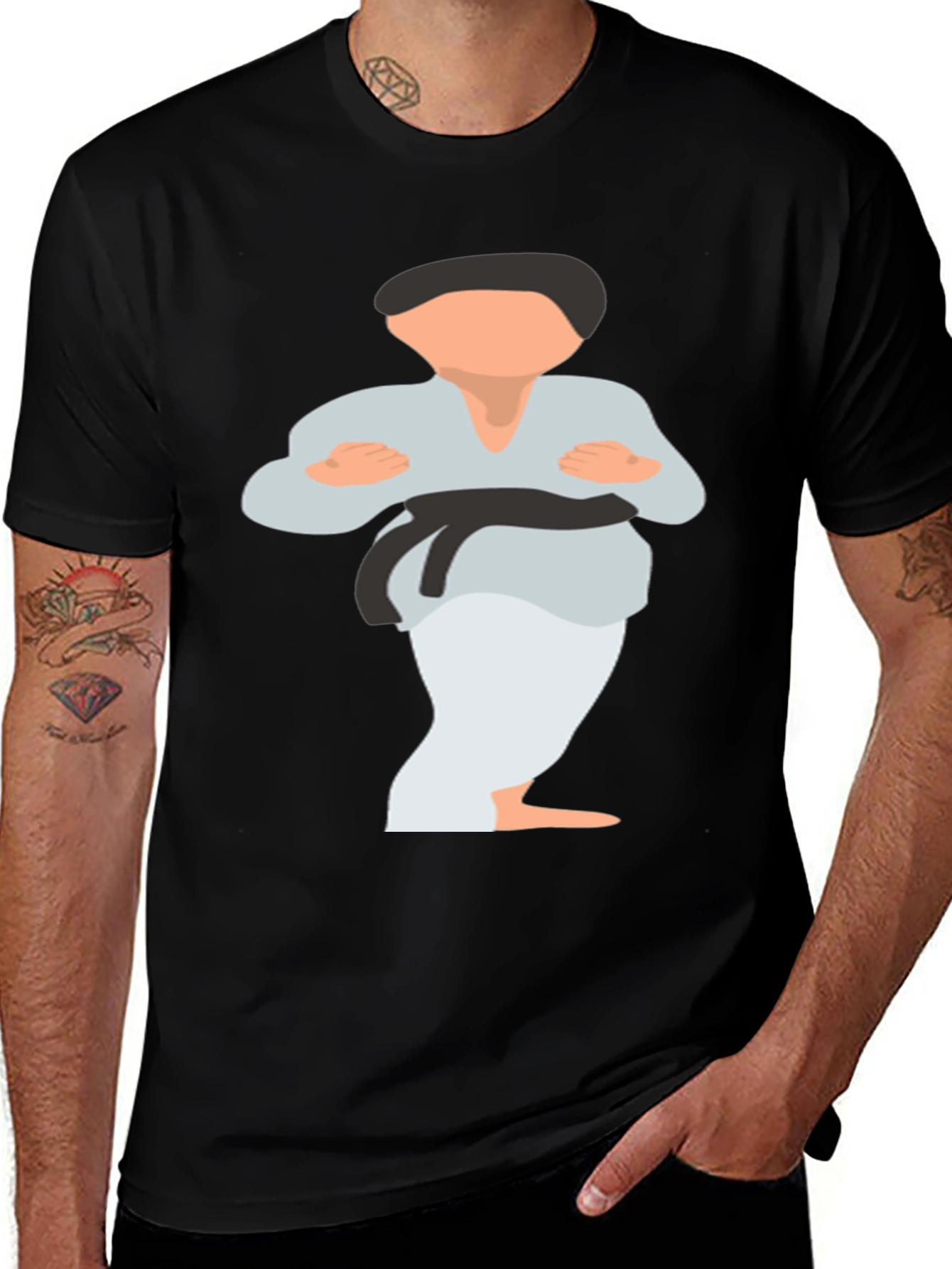Karate Kid Graphic Tee - Black Martial Arts T-Shirt