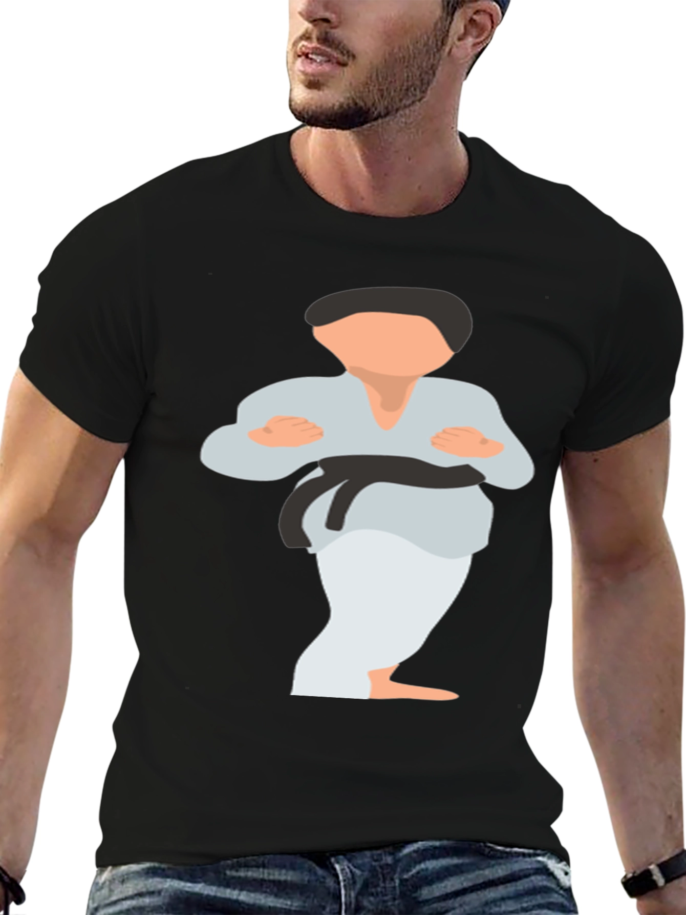 Karate Kid Graphic Tee - Black Martial Arts T-Shirt