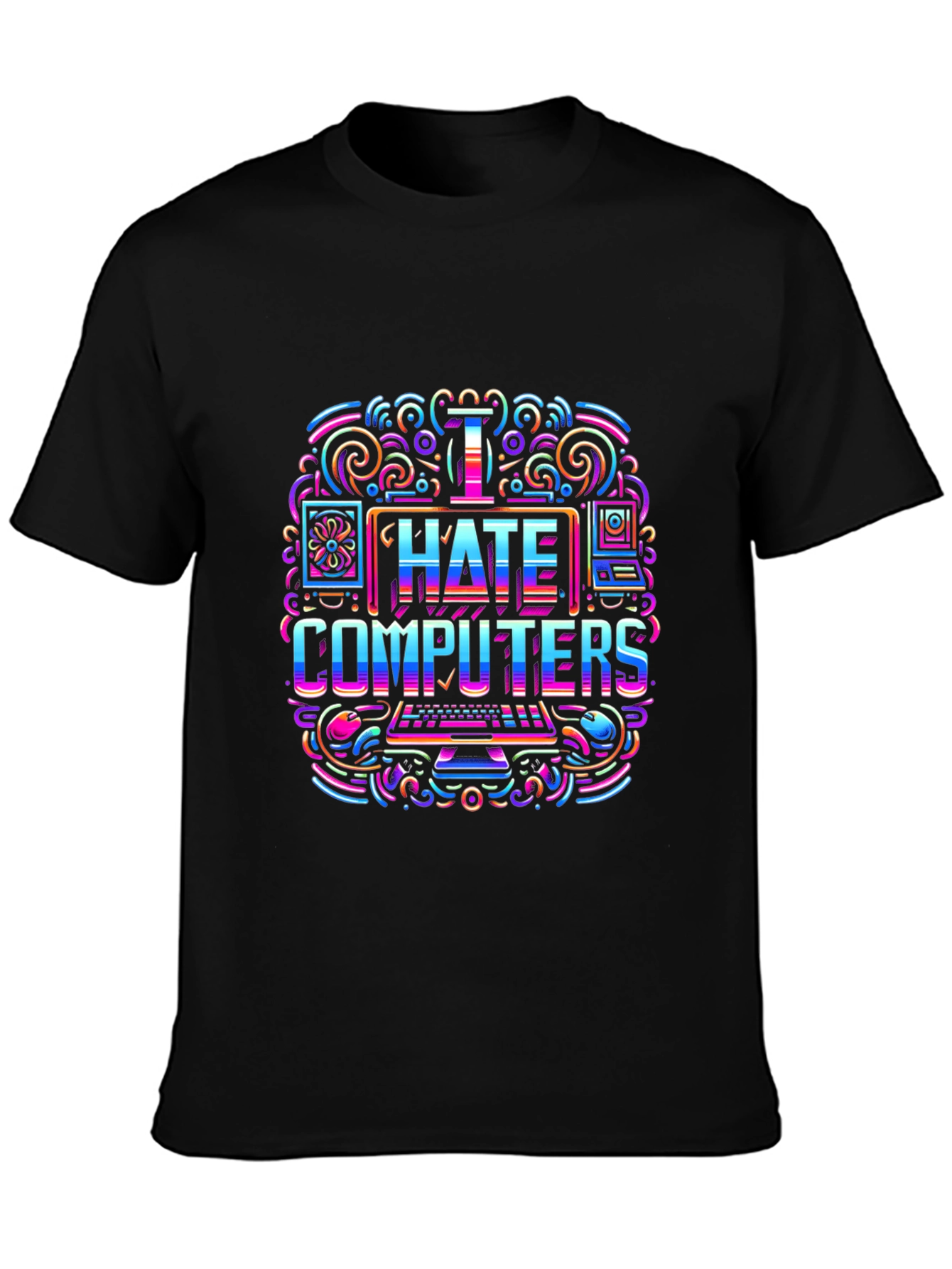 I Hate Computers Graphic T-Shirt
