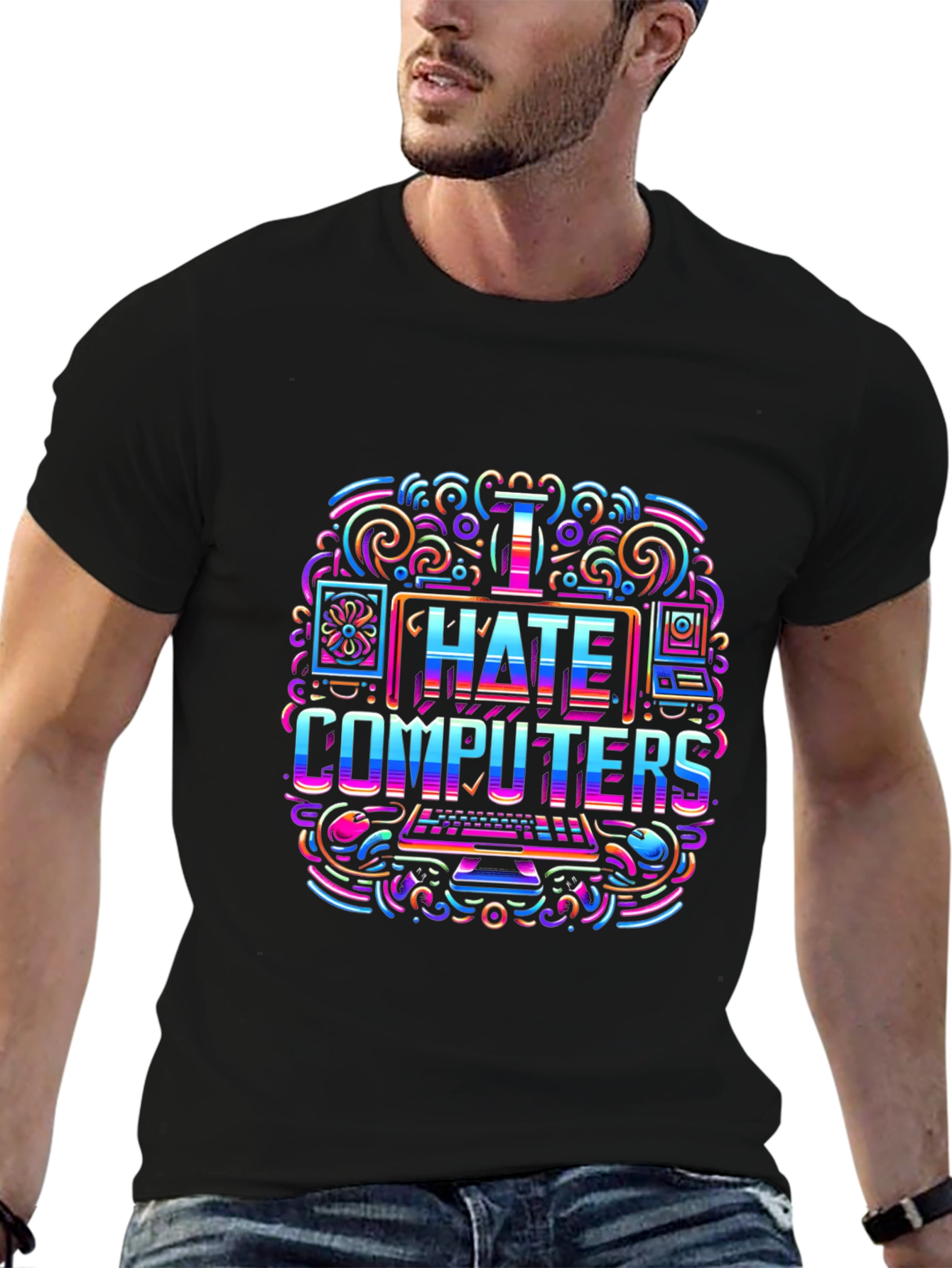 I Hate Computers Graphic T-Shirt