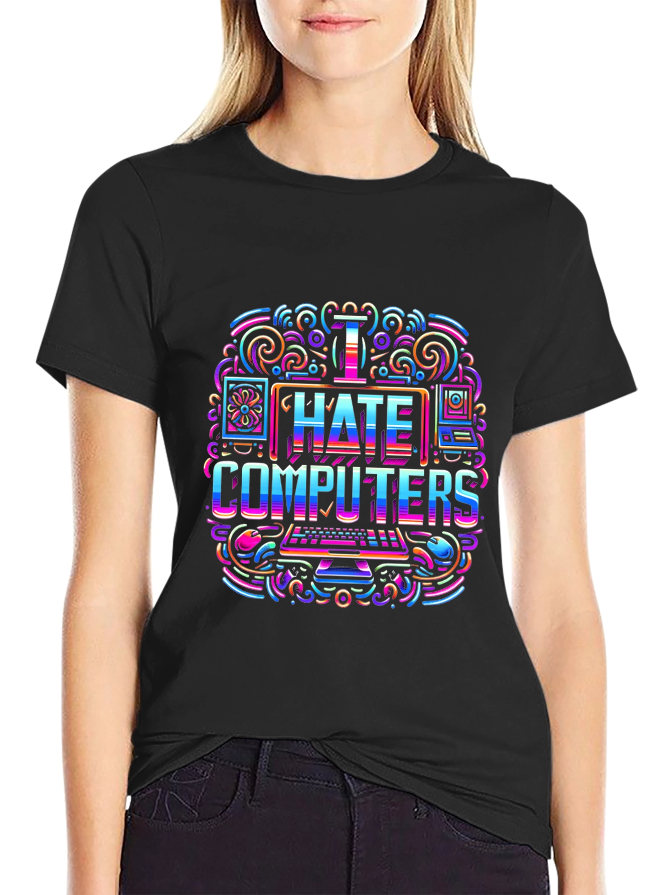 I Hate Computers Graphic T-Shirt