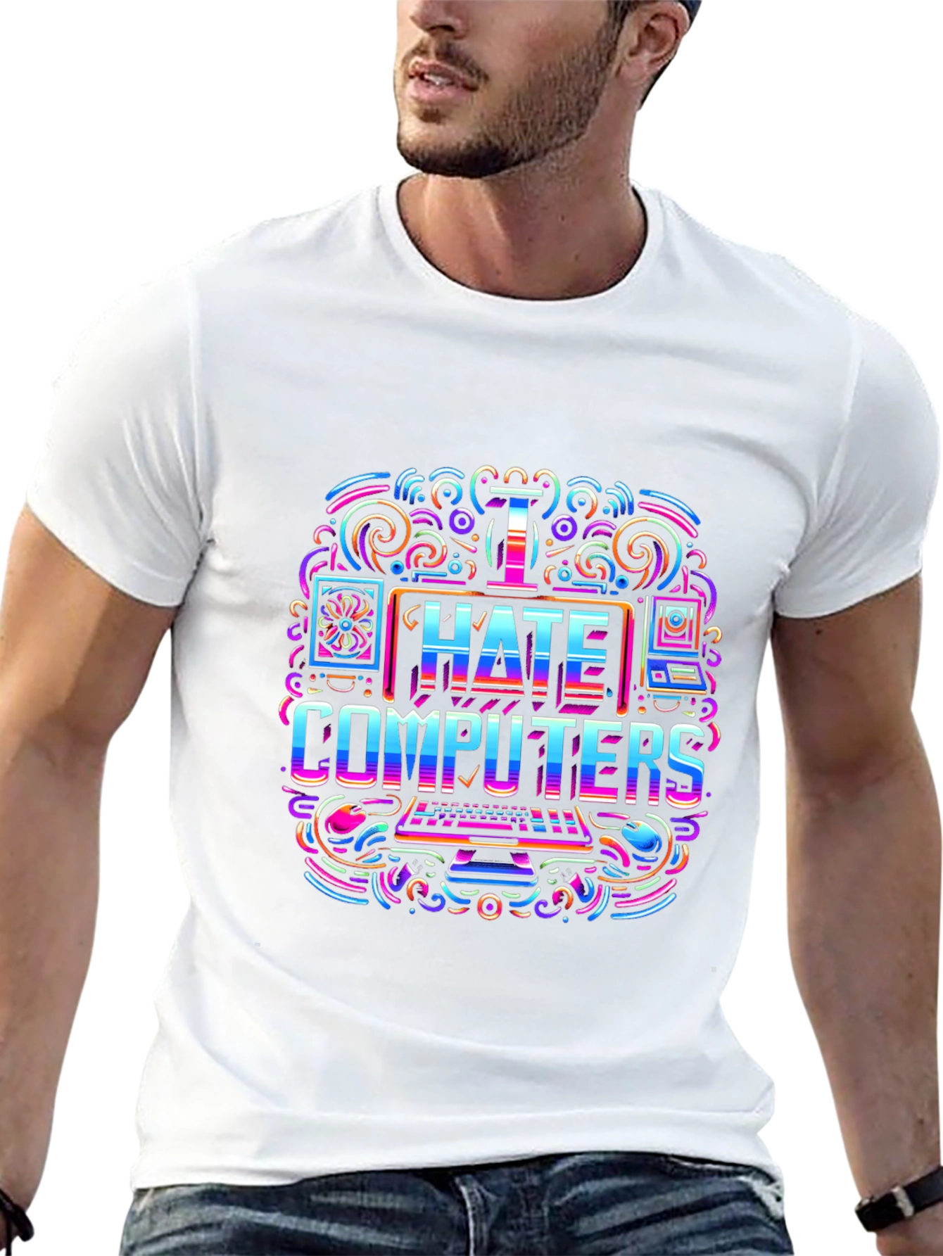 I Hate Computers Graphic T-Shirt