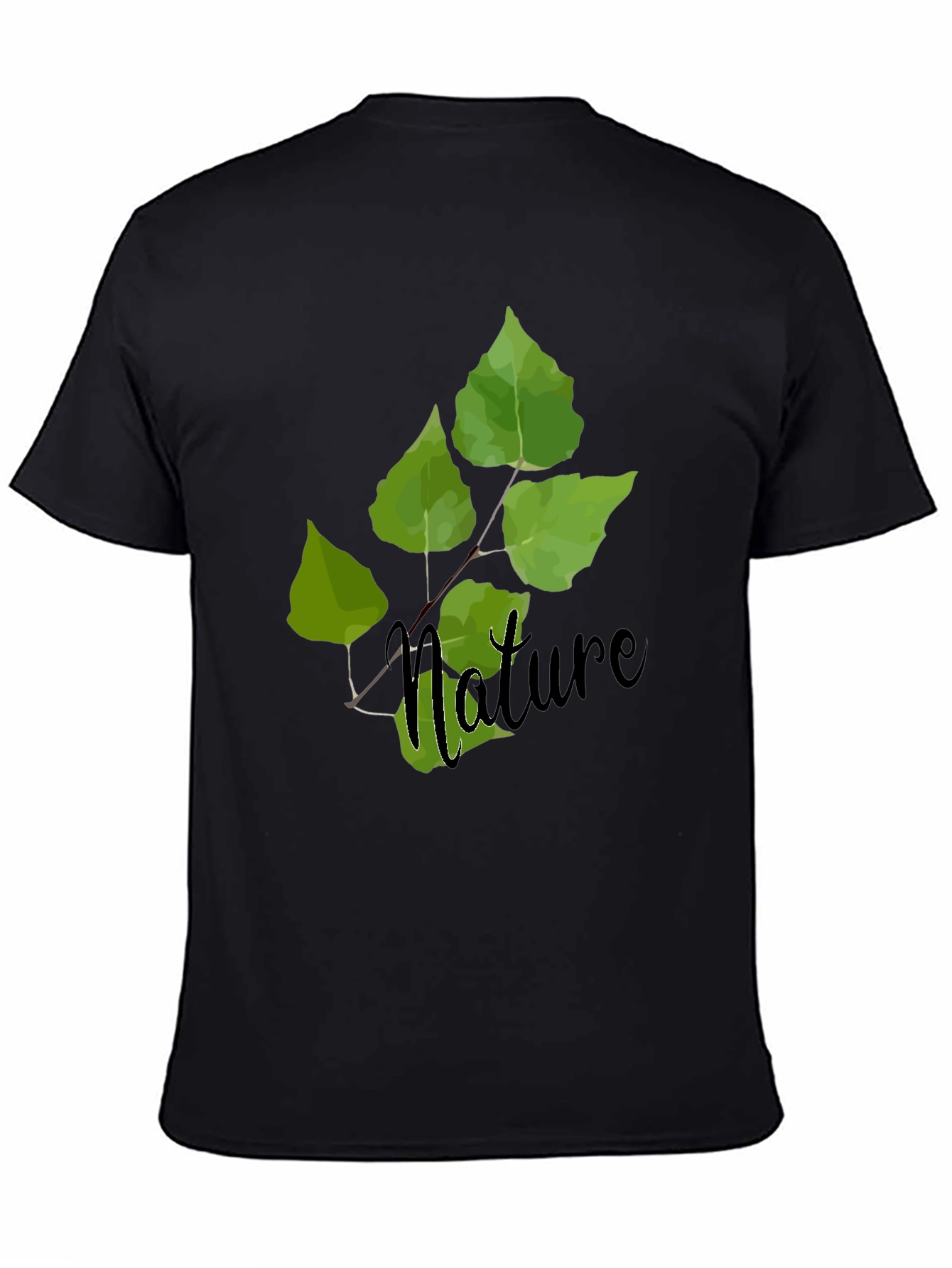 Nature Leaf Graphic Tee - Soft Cotton Blend T-Shirt