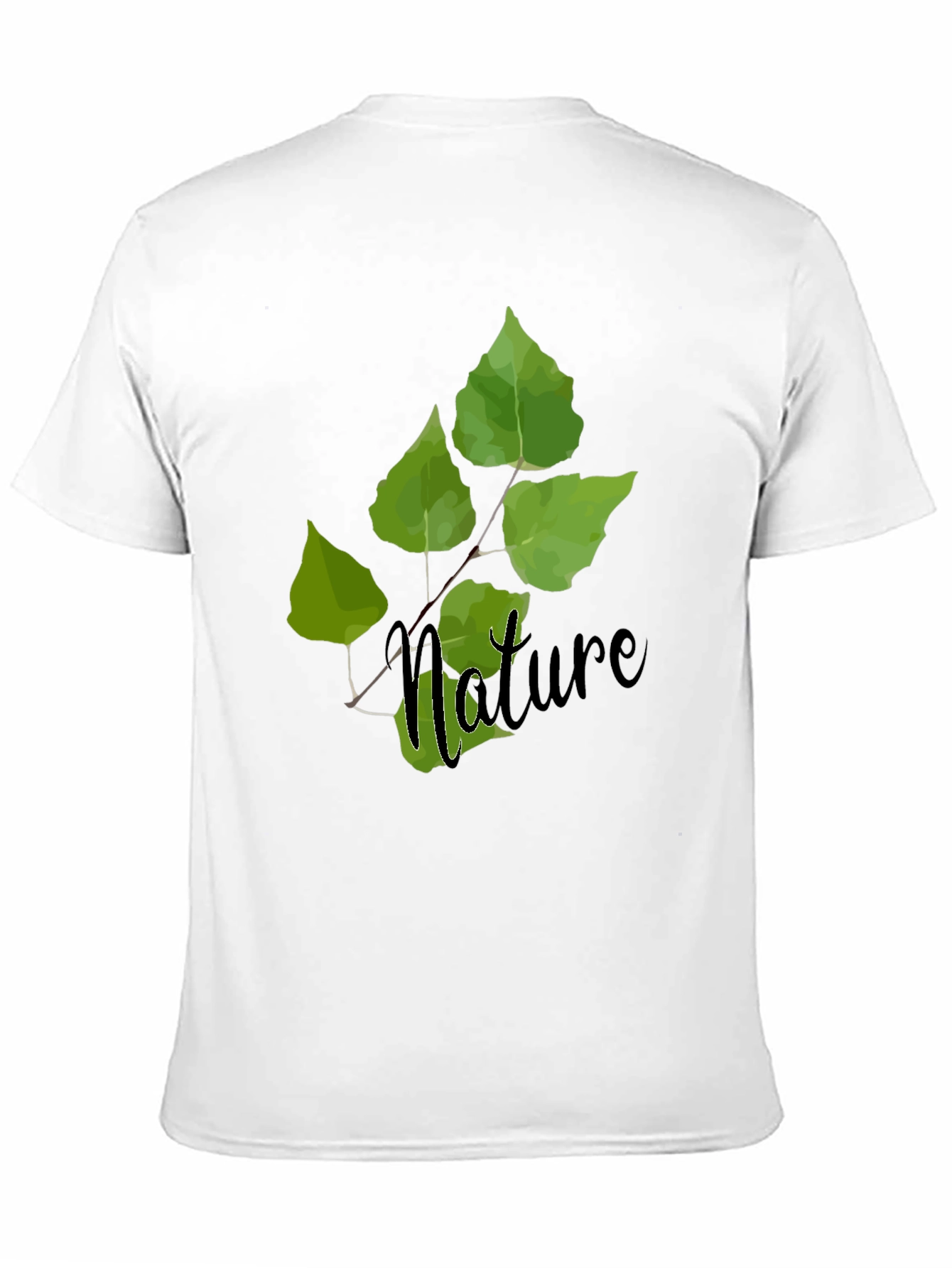 Nature Leaf Graphic Tee - Soft Cotton Blend T-Shirt