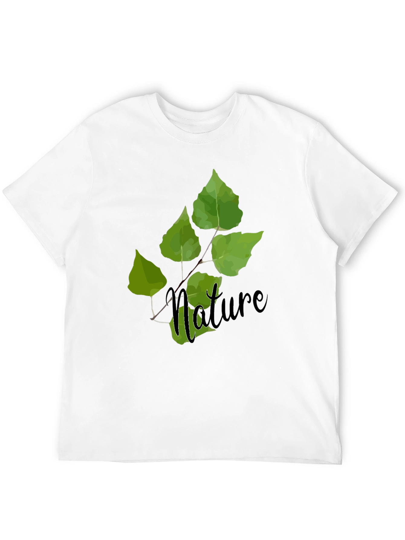 Nature Leaf Graphic Tee - Soft Cotton Blend T-Shirt