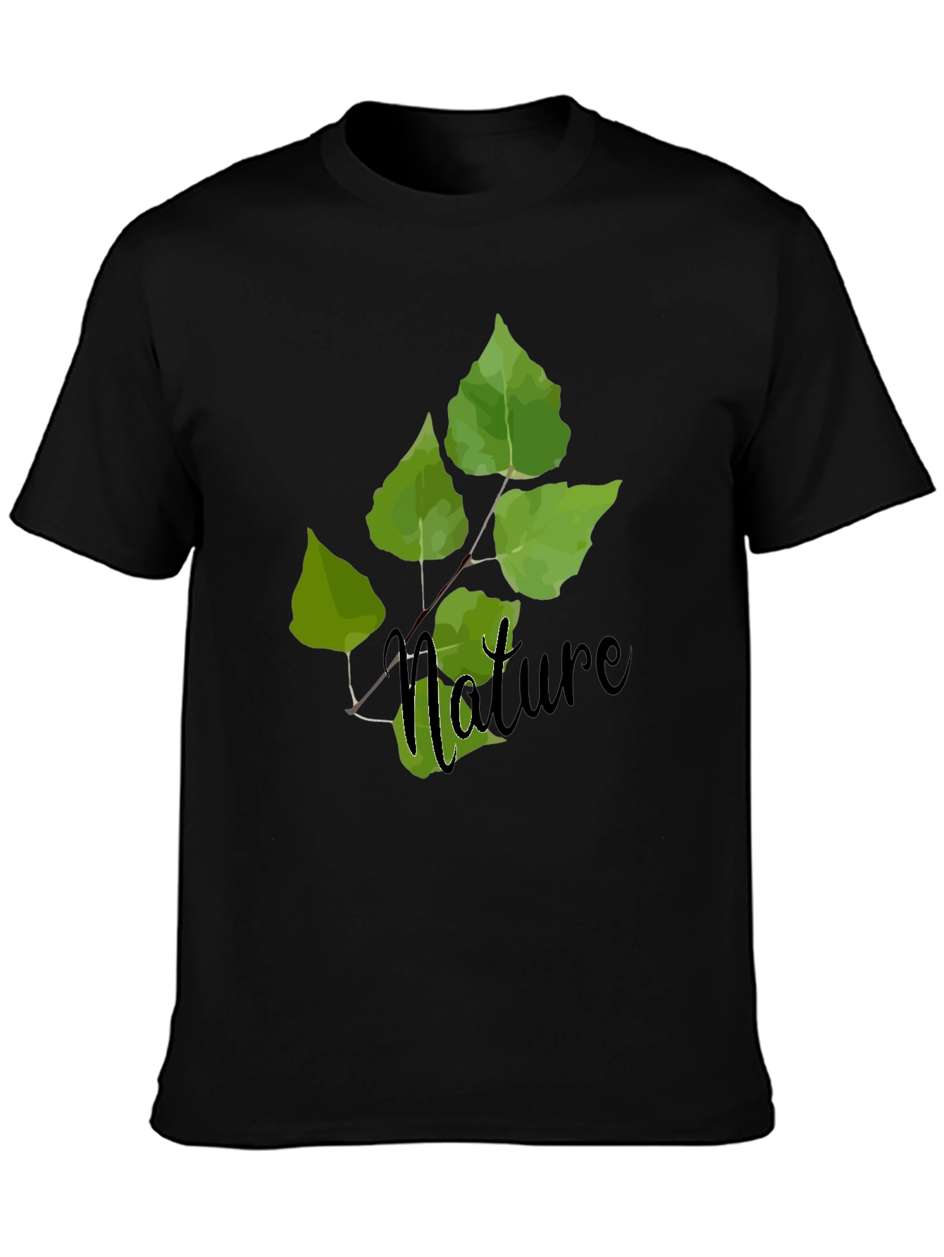 Nature Leaf Graphic Tee - Soft Cotton Blend T-Shirt