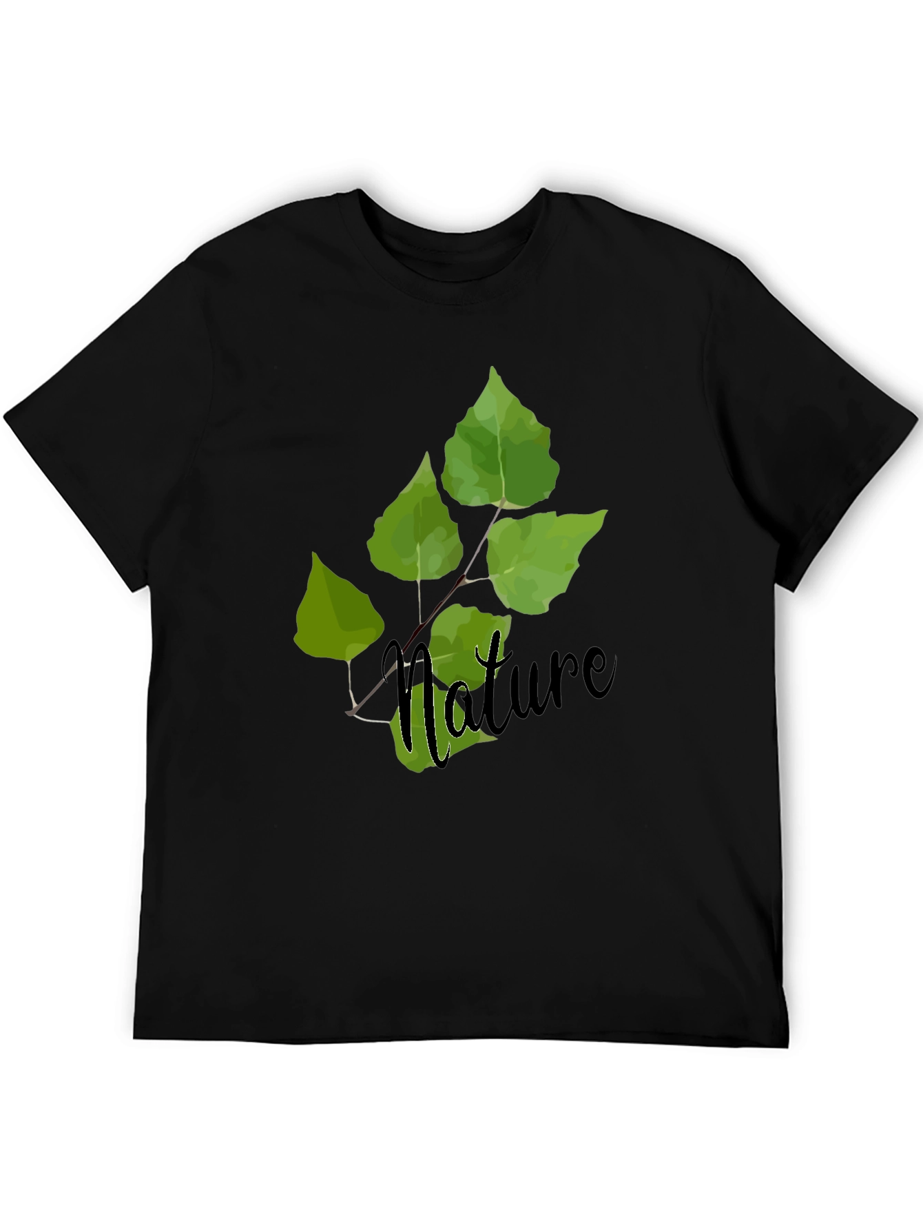 Nature Leaf Graphic Tee - Soft Cotton Blend T-Shirt