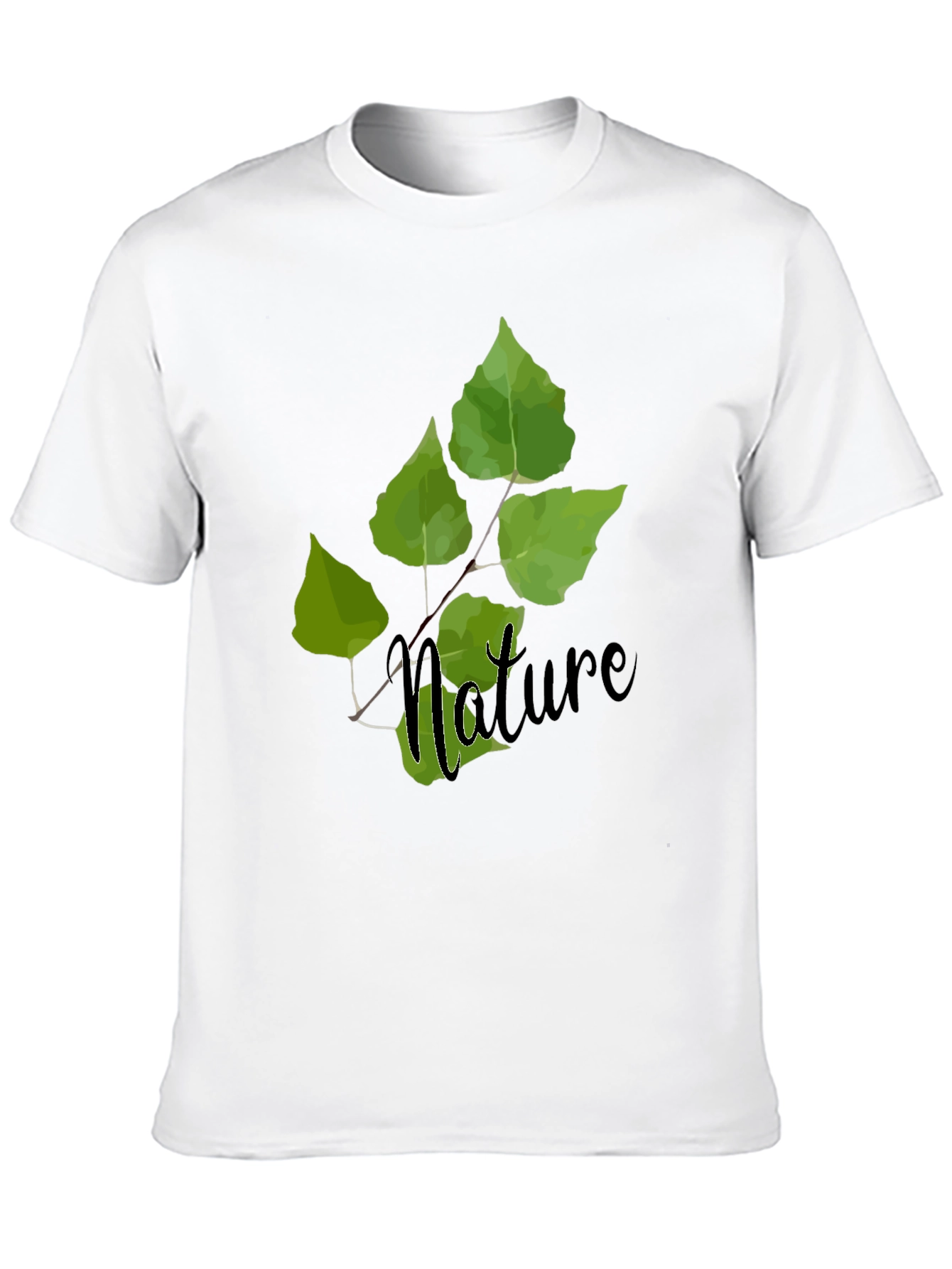 Nature Leaf Graphic Tee - Soft Cotton Blend T-Shirt