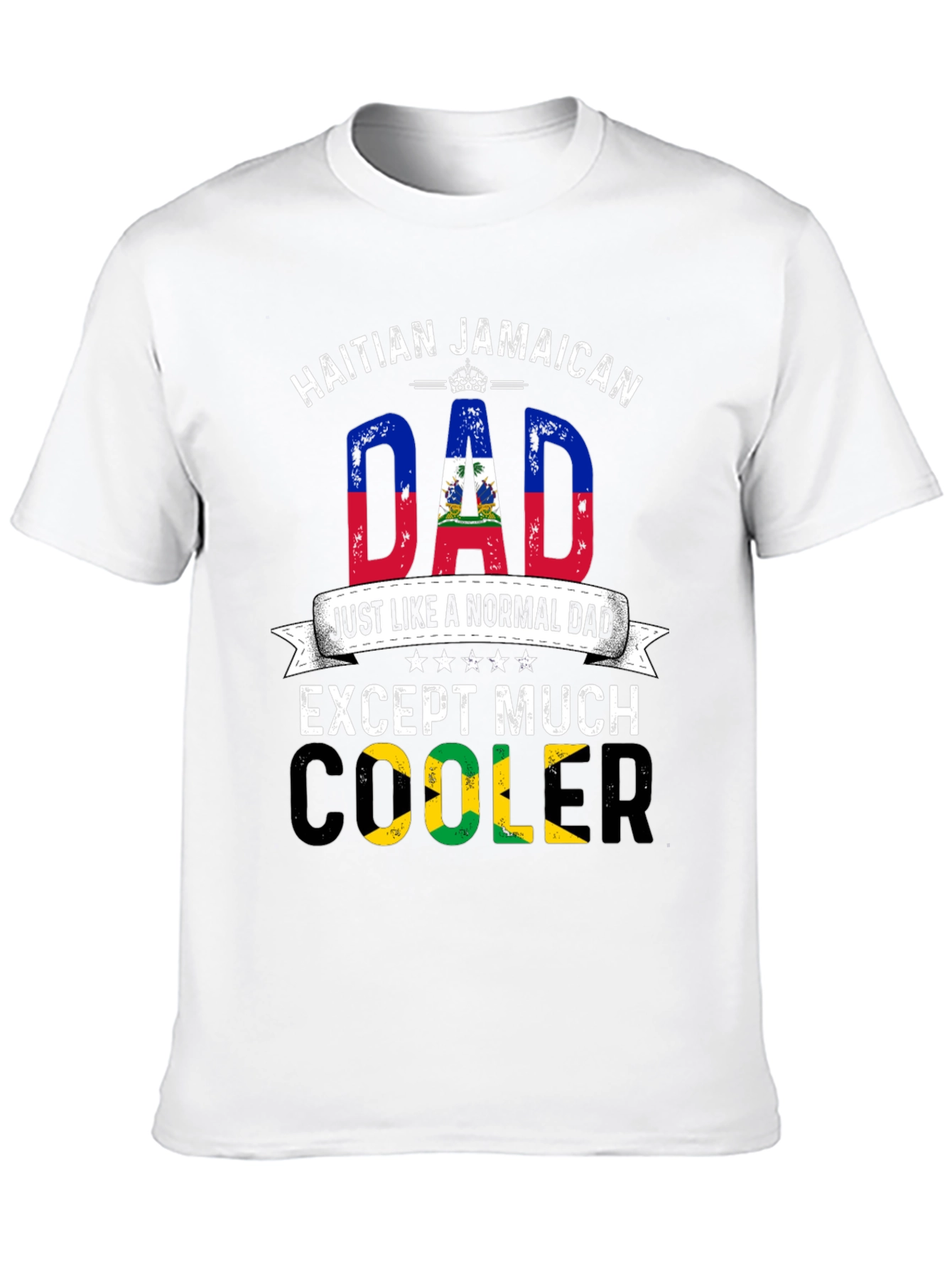 Haitian Jamaican Dad T-Shirt - Cool Fathers Day Gift