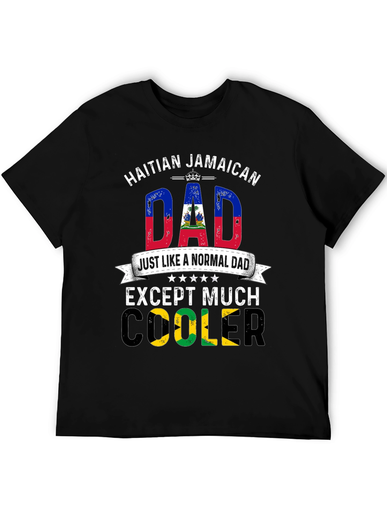Haitian Jamaican Dad T-Shirt - Cool Fathers Day Gift