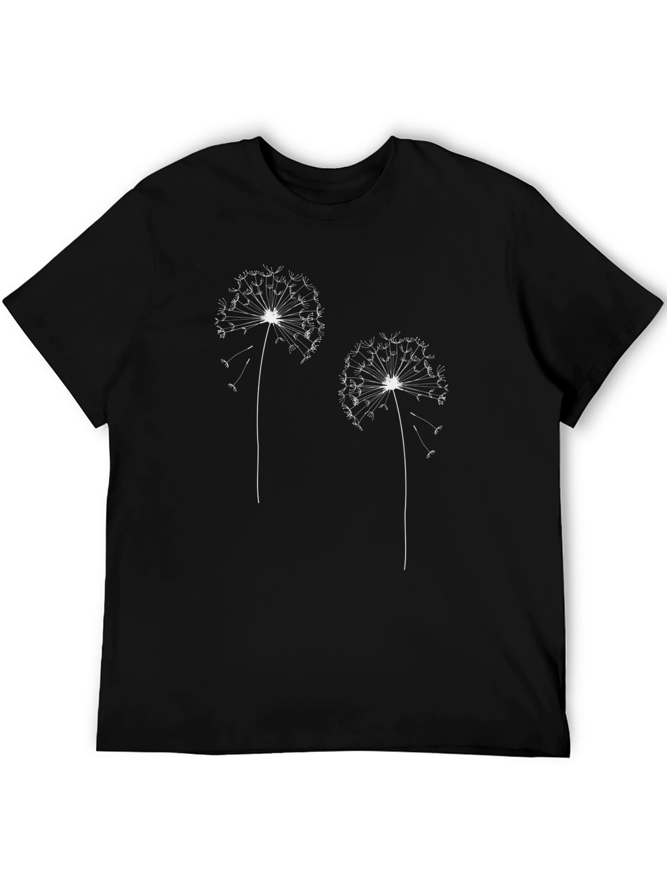 Dandelion Graphic Black T-Shirt