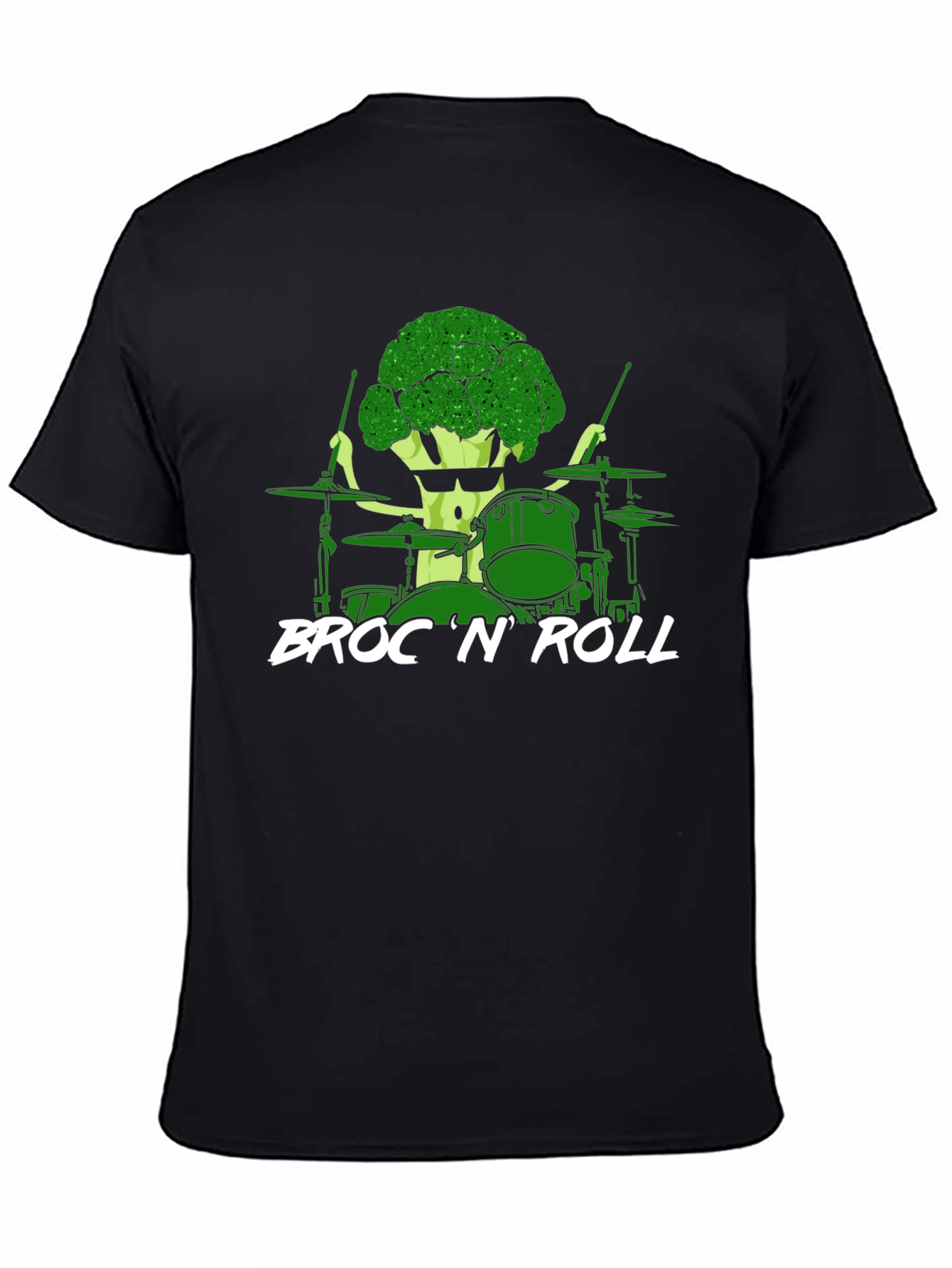 Broccoli Drummer T-Shirt - Broc N Roll Band Tee