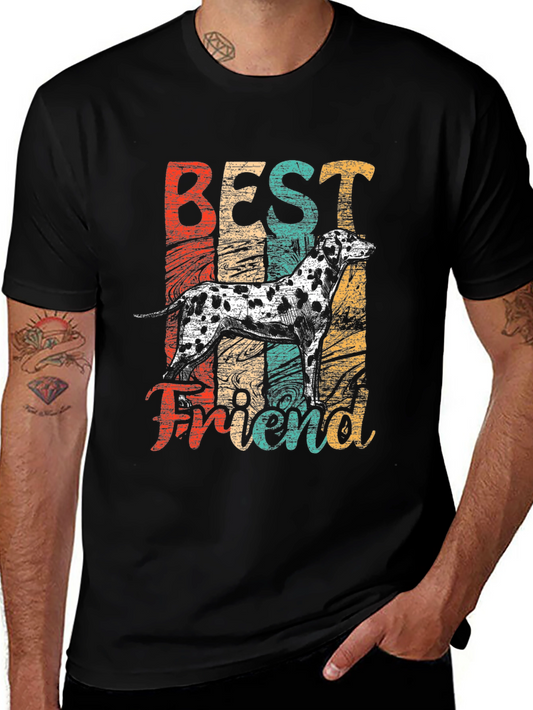 Best Friend Dalmatian T-Shirt - Vintage Style Dog Lover Tee
