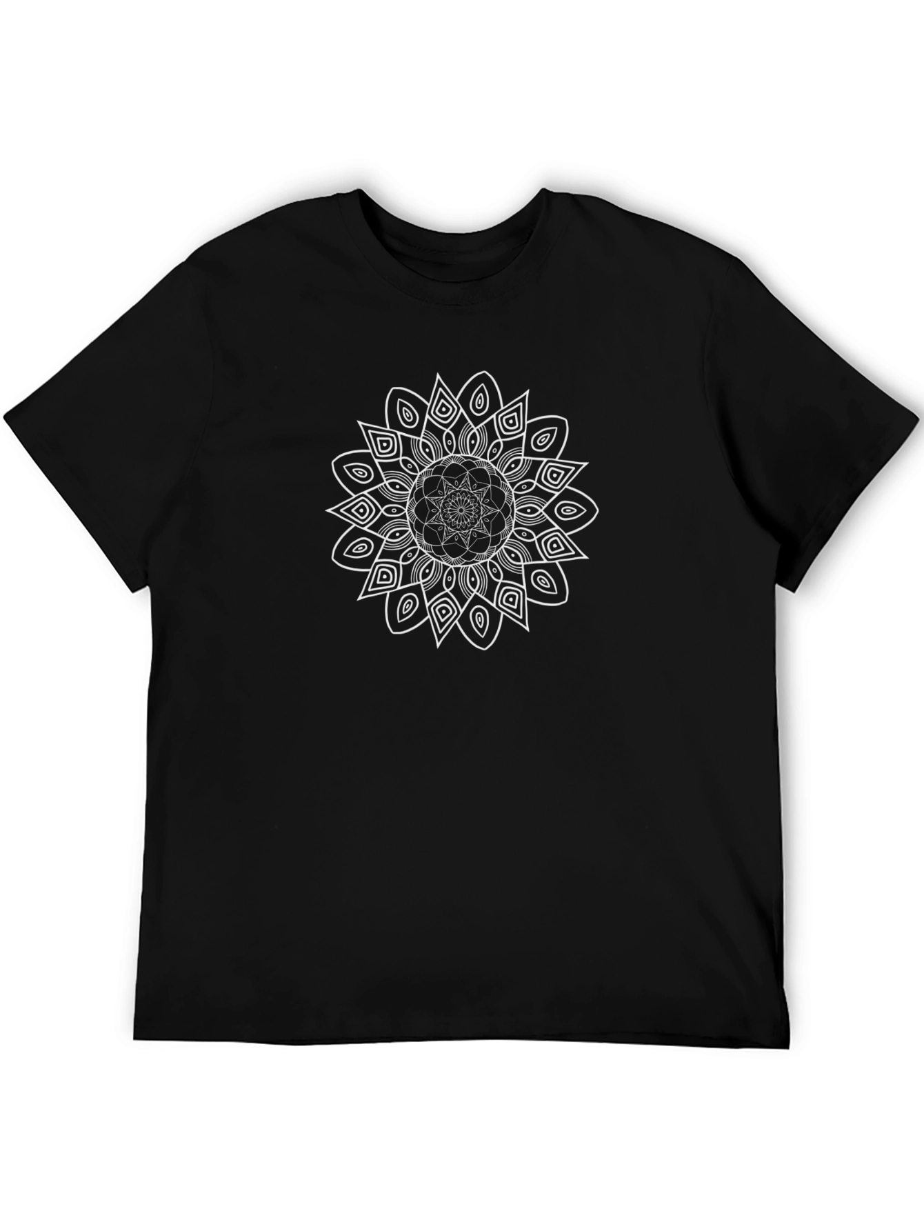 Mandala Graphic Black T-Shirt - Relaxed Fit