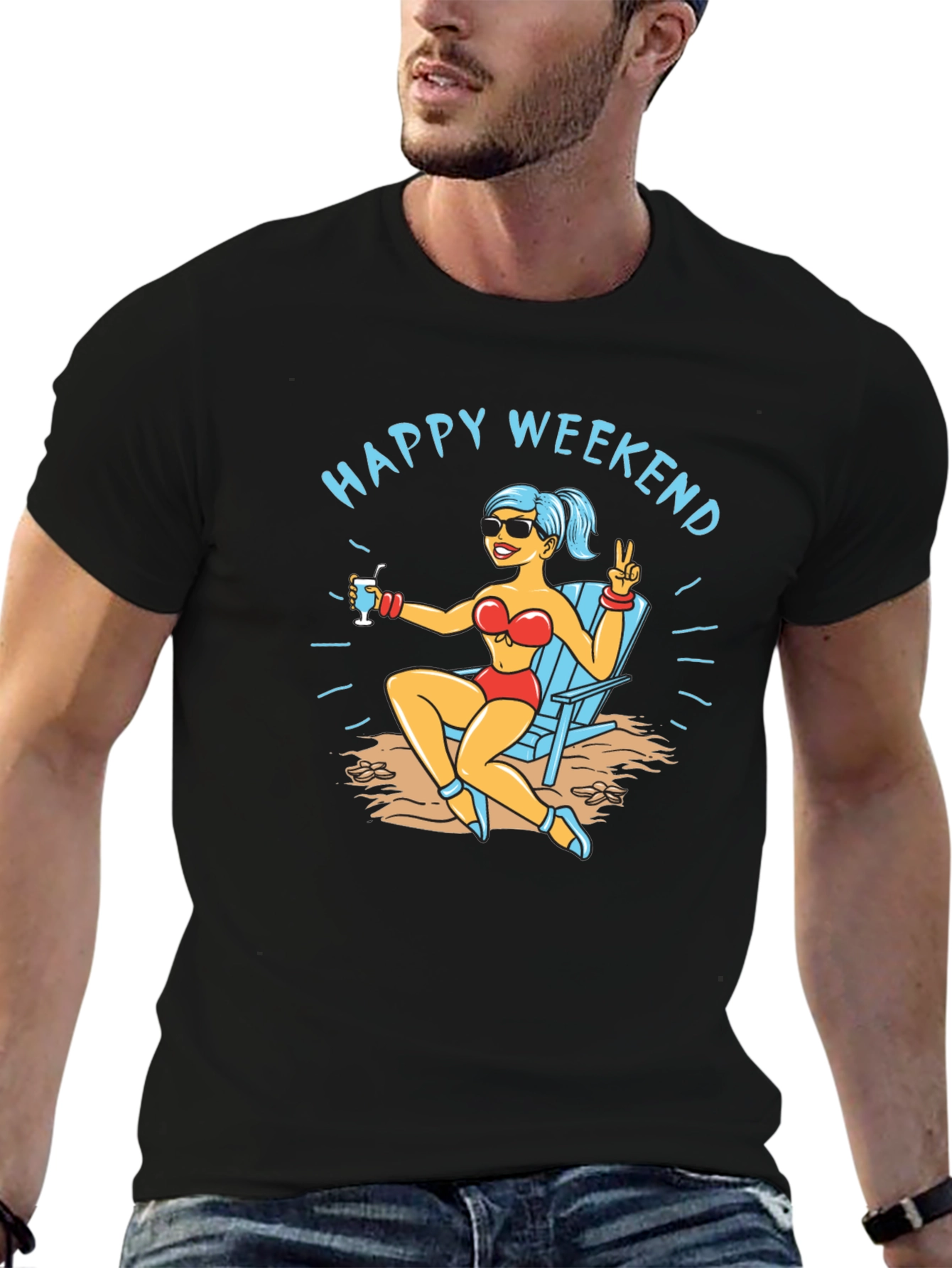 Happy Weekend T-Shirt Beach Vacation Tee