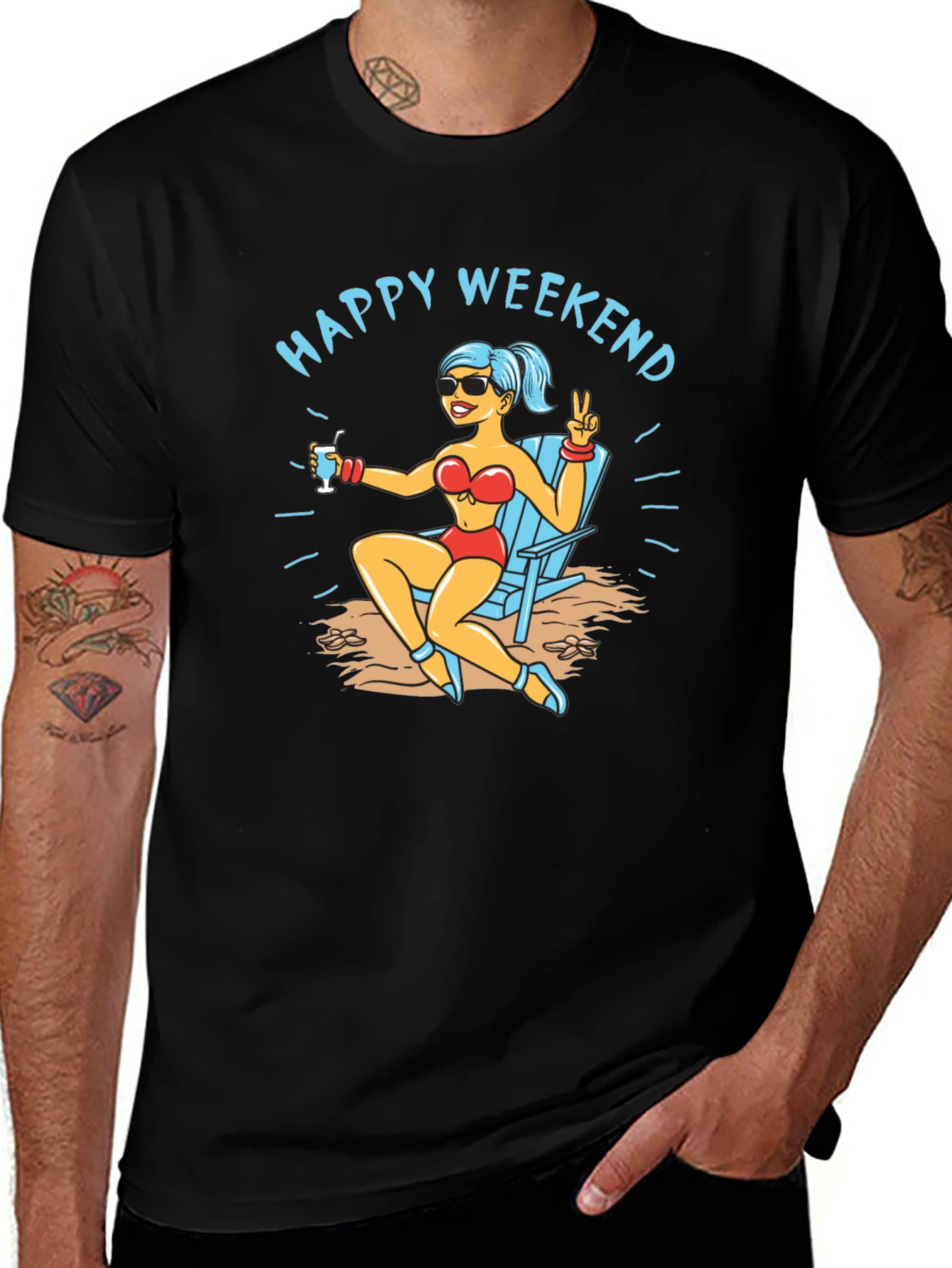 Happy Weekend T-Shirt Beach Vacation Tee