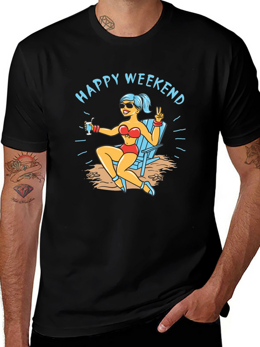 Happy Weekend T-Shirt Beach Vacation Tee