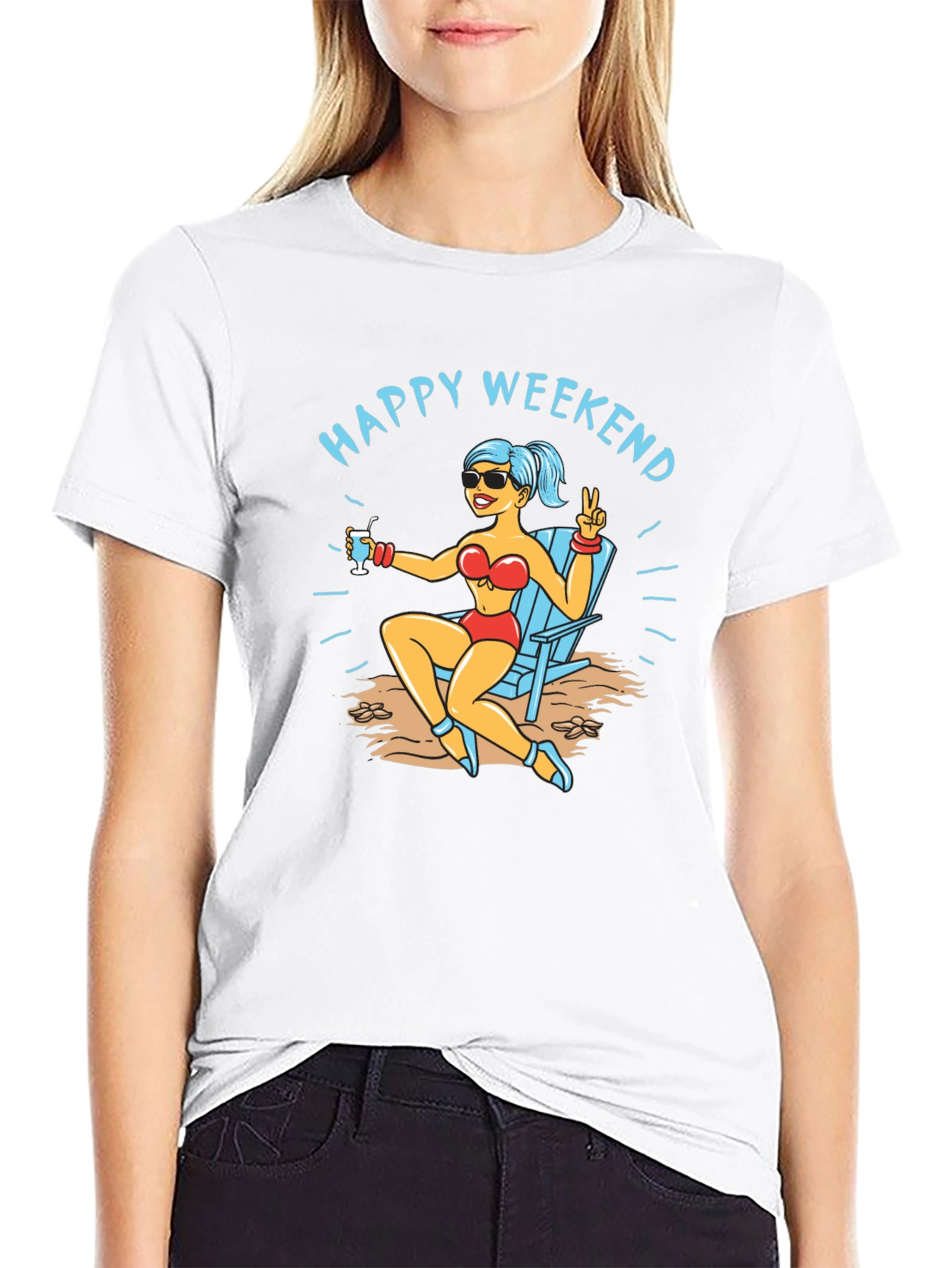 Happy Weekend T-Shirt Beach Vacation Tee