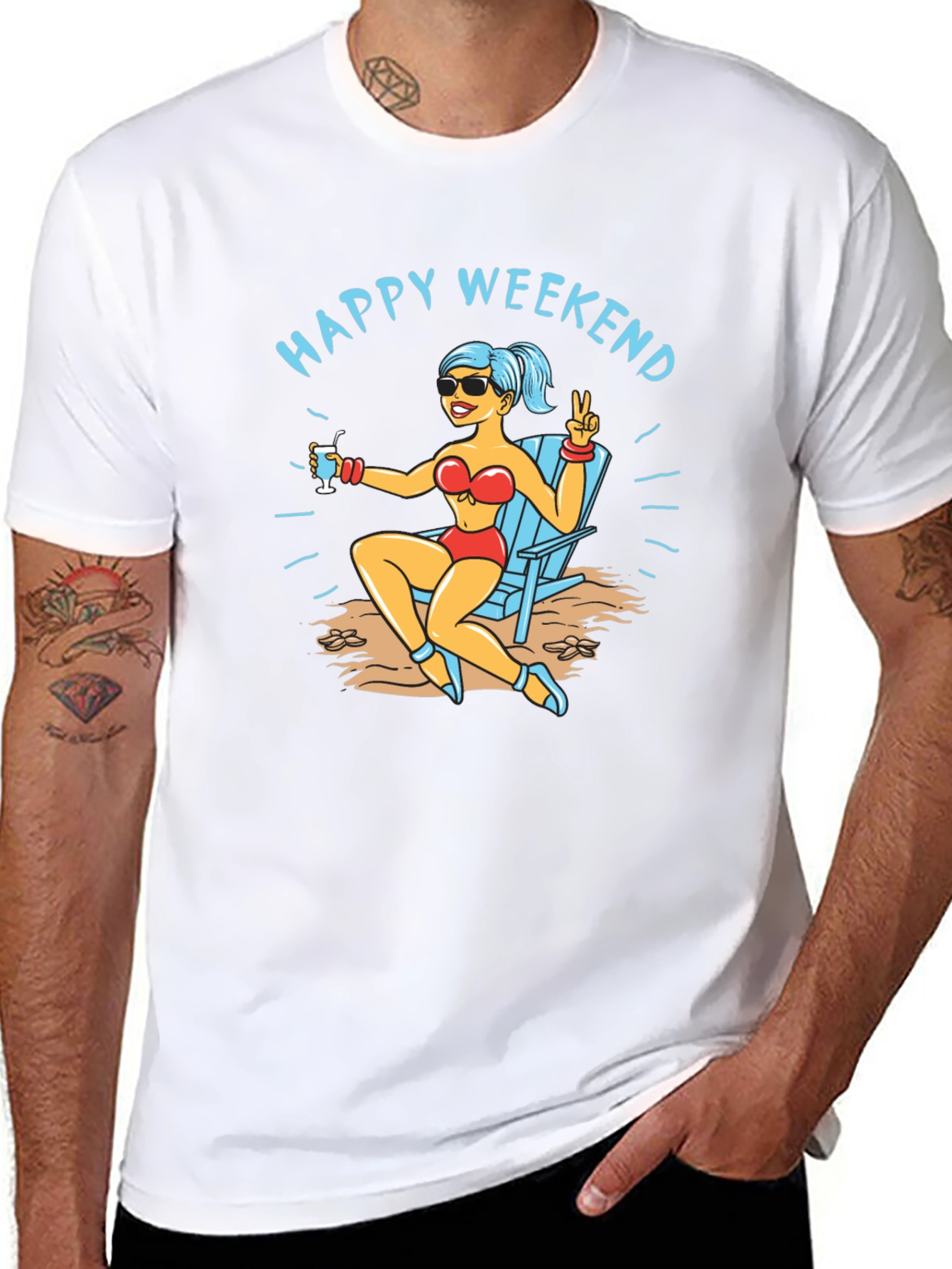 Happy Weekend T-Shirt Beach Vacation Tee