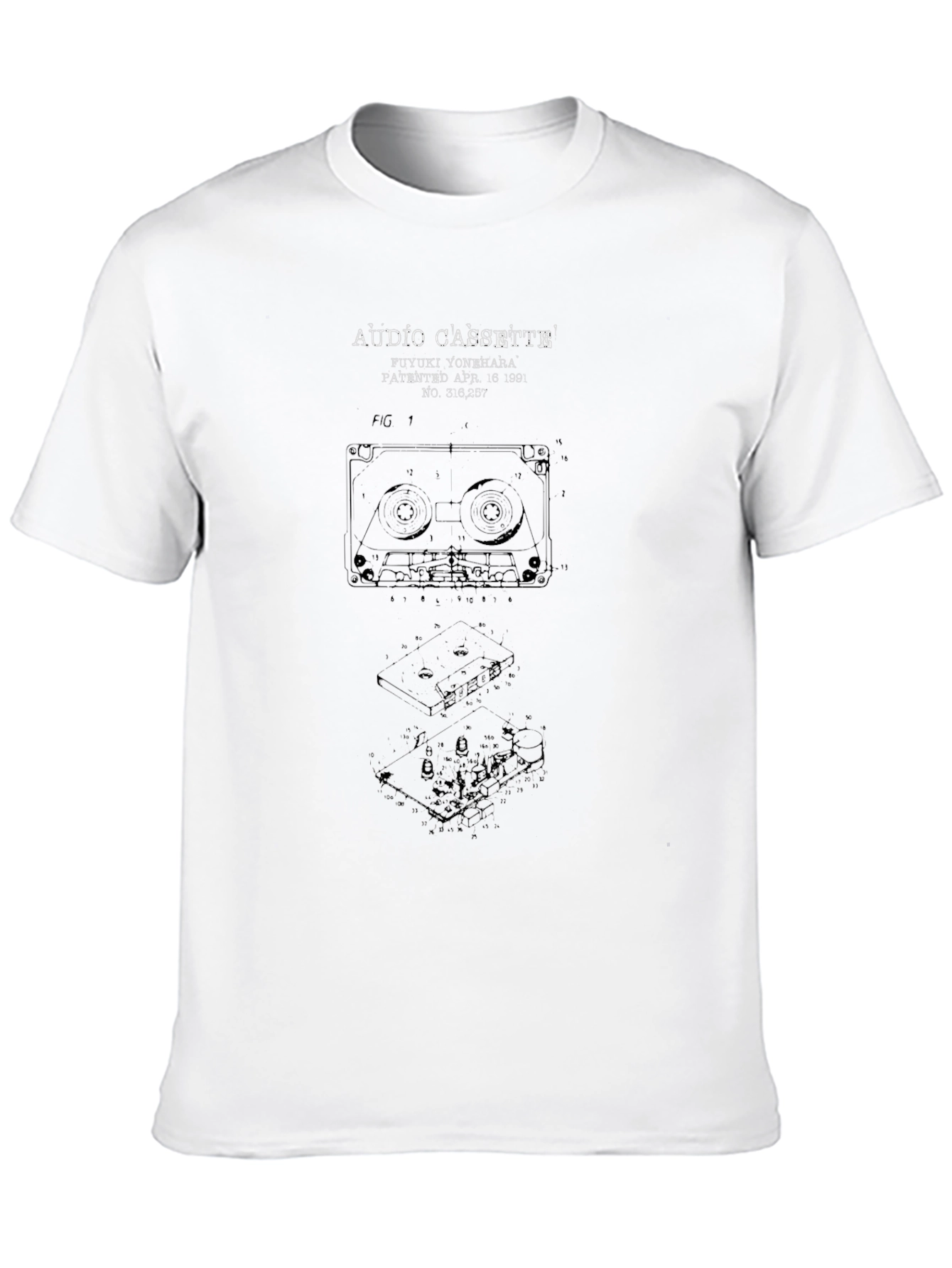 Audio Cassette Patent T-Shirt