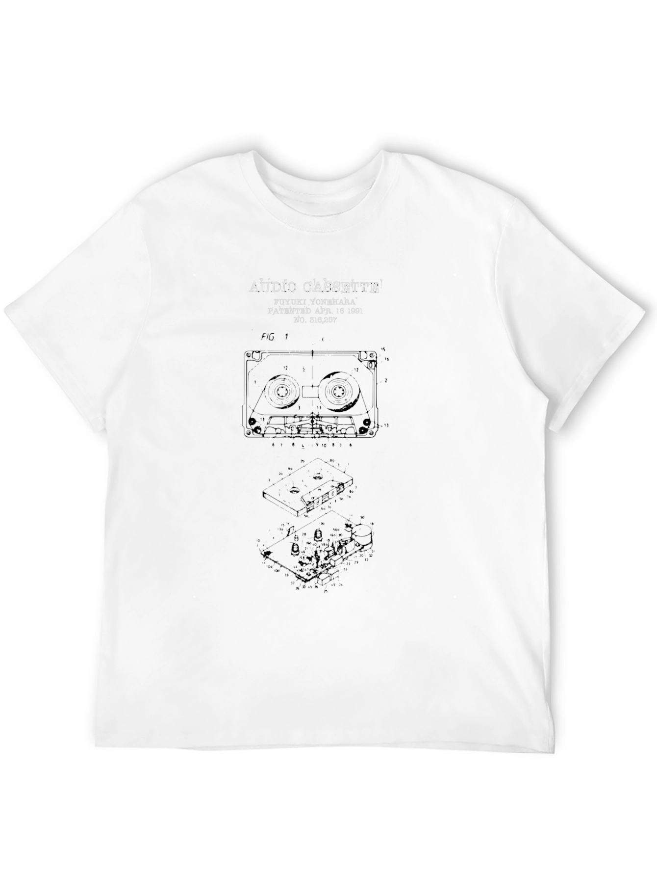 Audio Cassette Patent T-Shirt