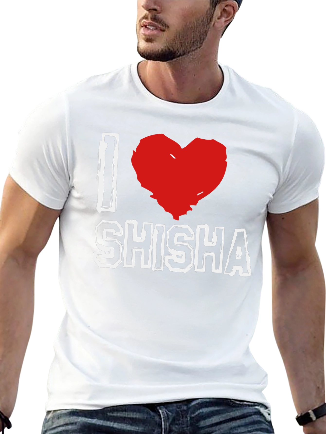 I Love Shisha Graphic T-Shirt - Black