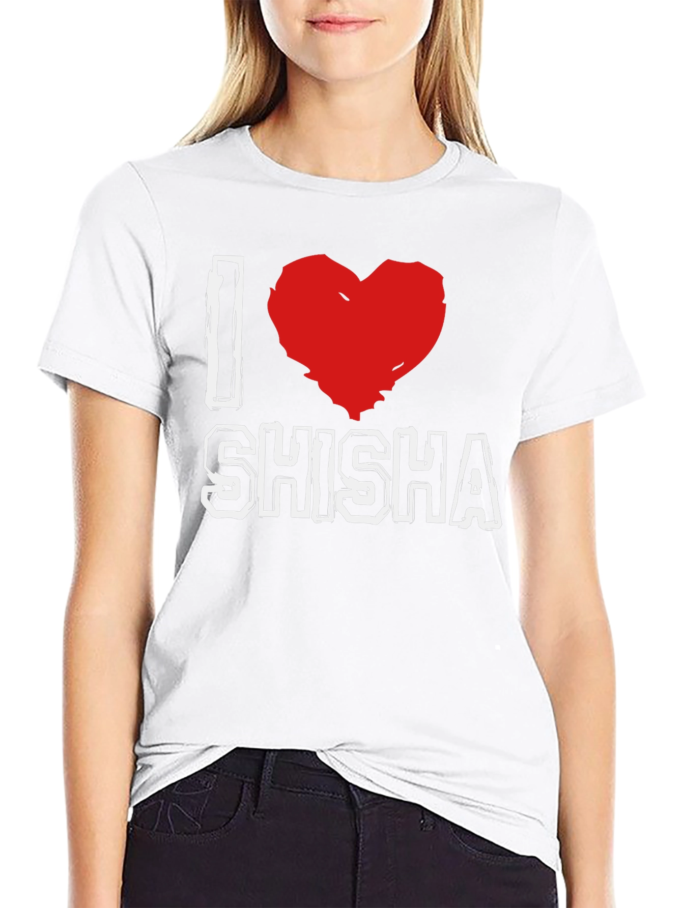 I Love Shisha Graphic T-Shirt - Black