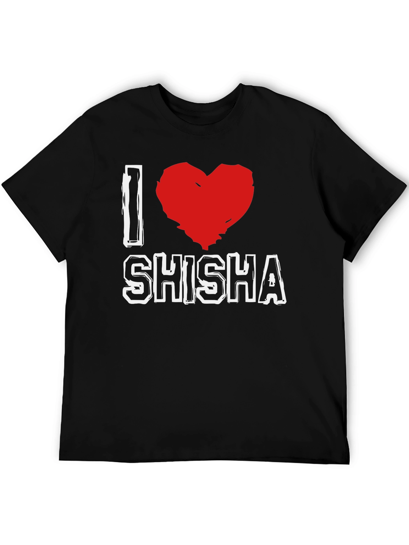I Love Shisha Graphic T-Shirt - Black