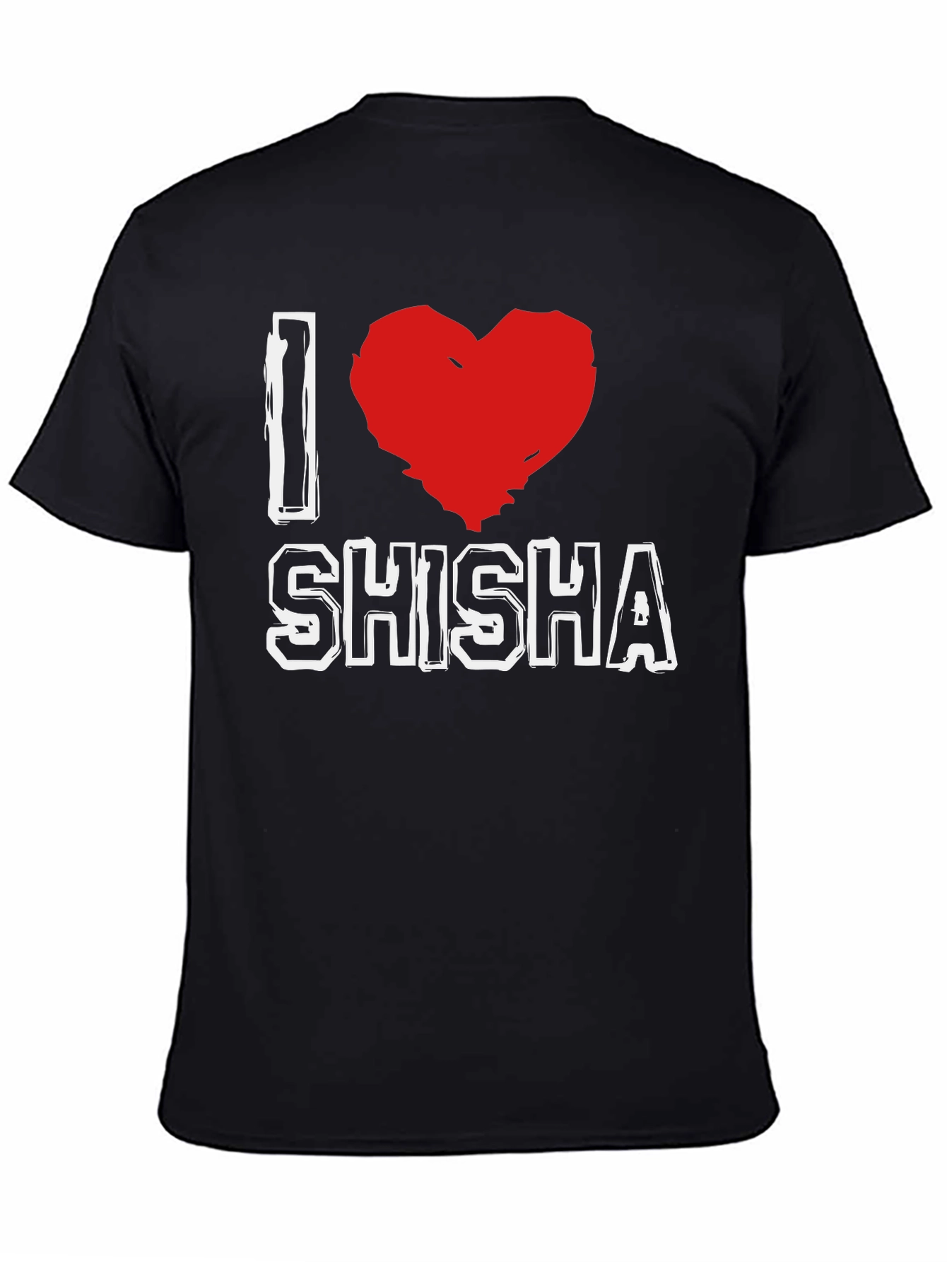 I Love Shisha Graphic T-Shirt - Black