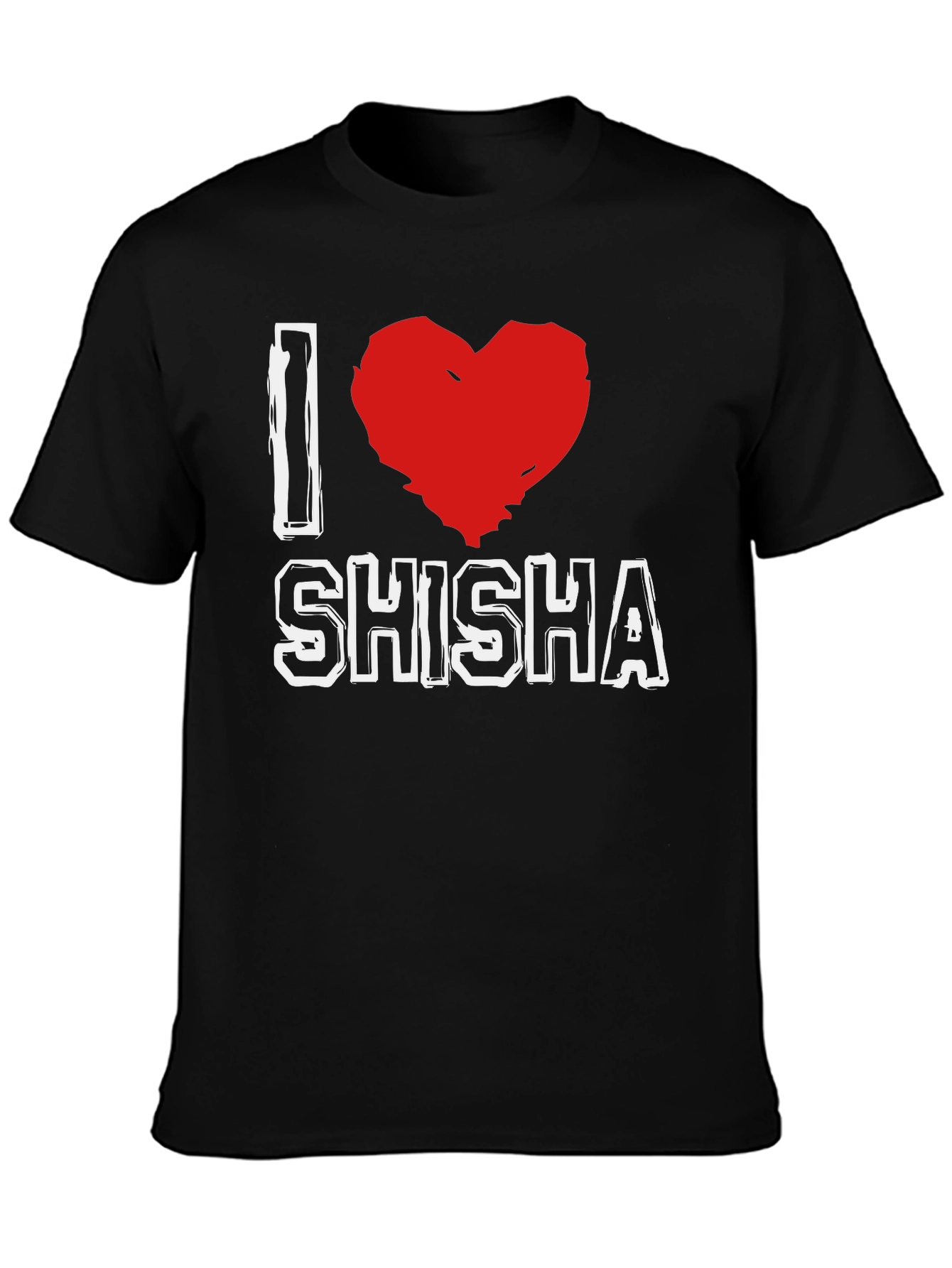 I Love Shisha Graphic T-Shirt - Black