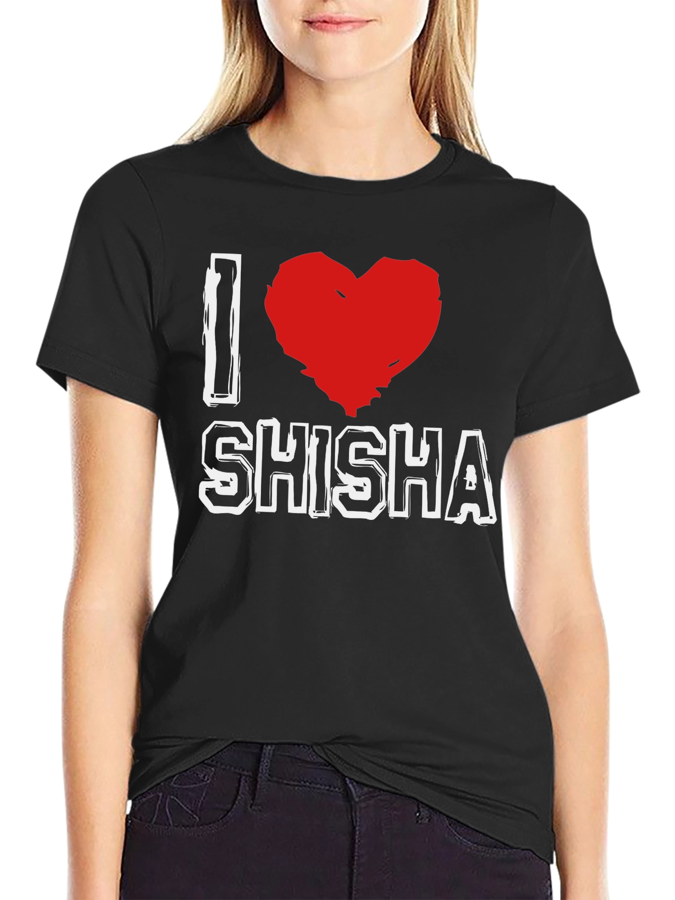 I Love Shisha Graphic T-Shirt - Black