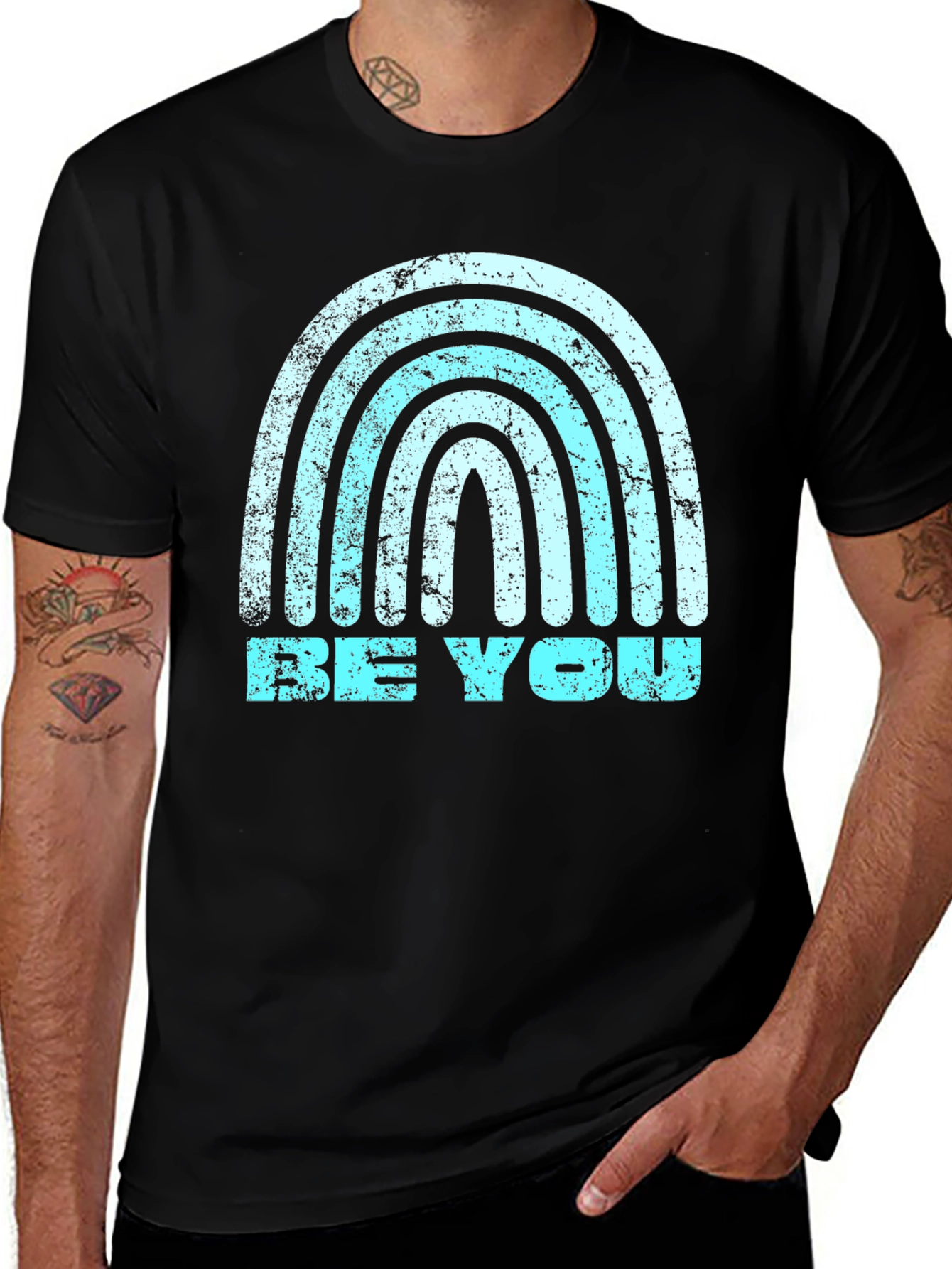 Be You Graphic Tee - Rainbow Design