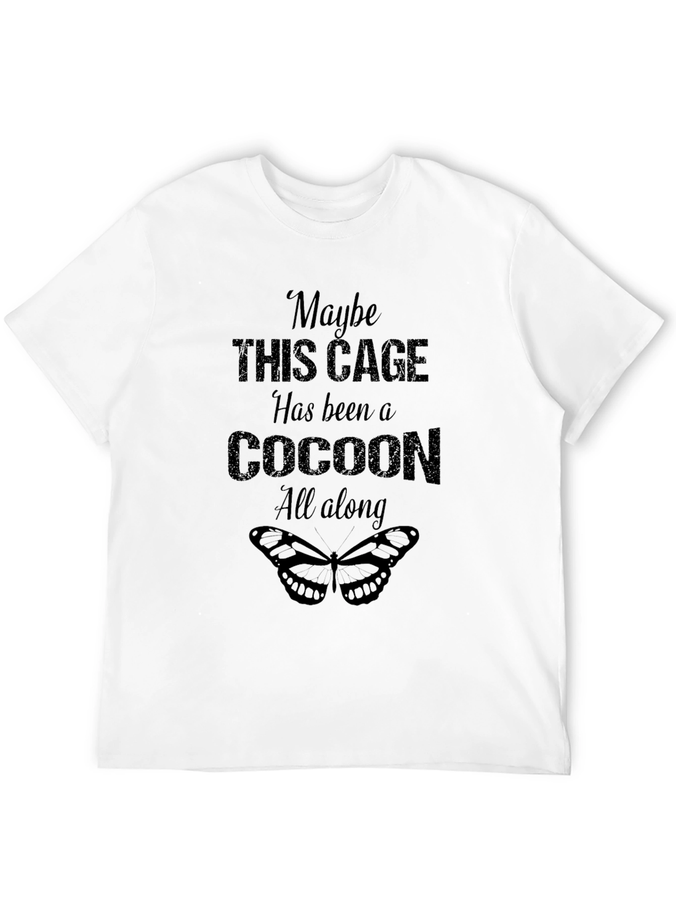 Maybe This Cage T-Shirt - Cocoon Butterfly
