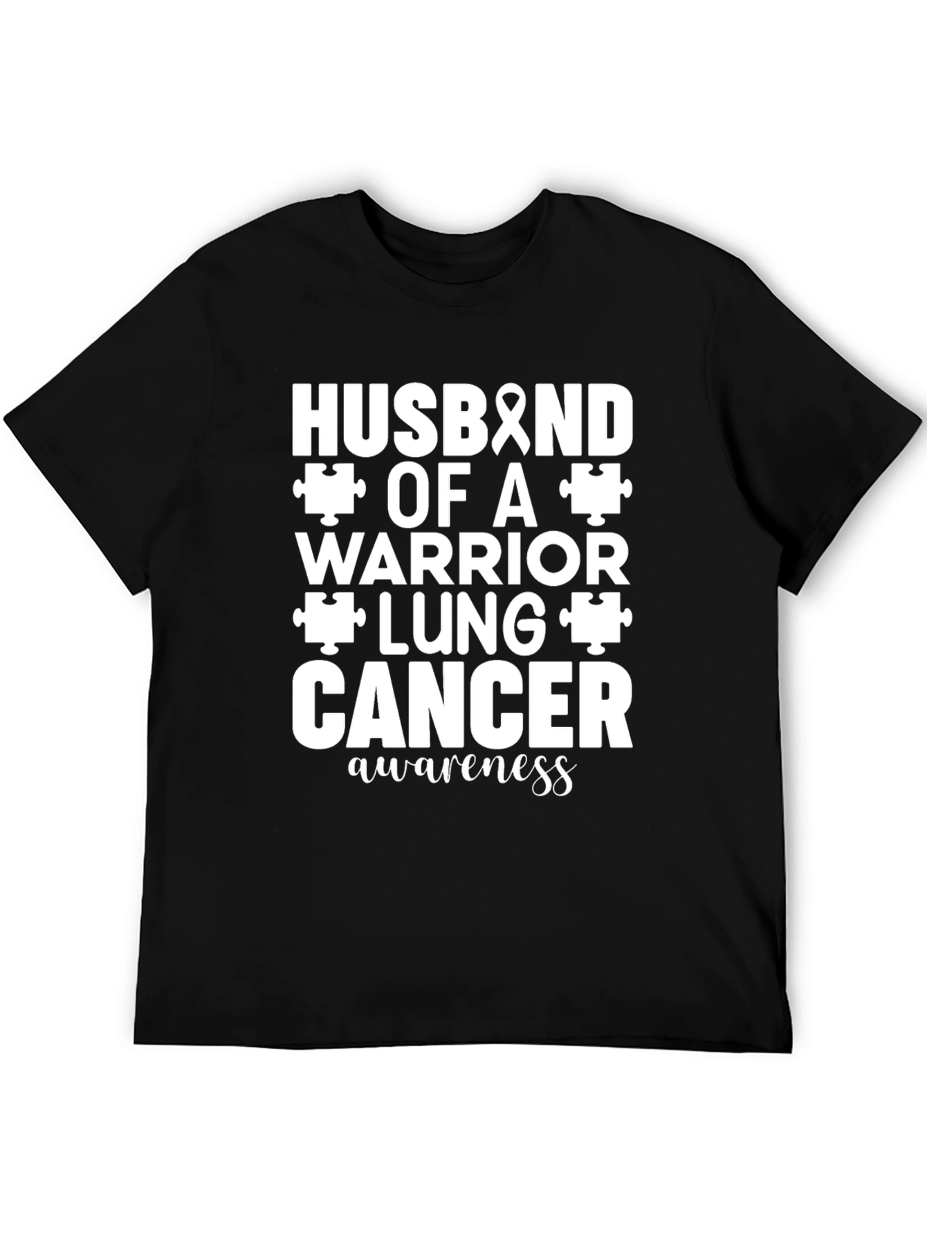 Husband of a Lung Cancer Warrior Awareness T-Shirt
