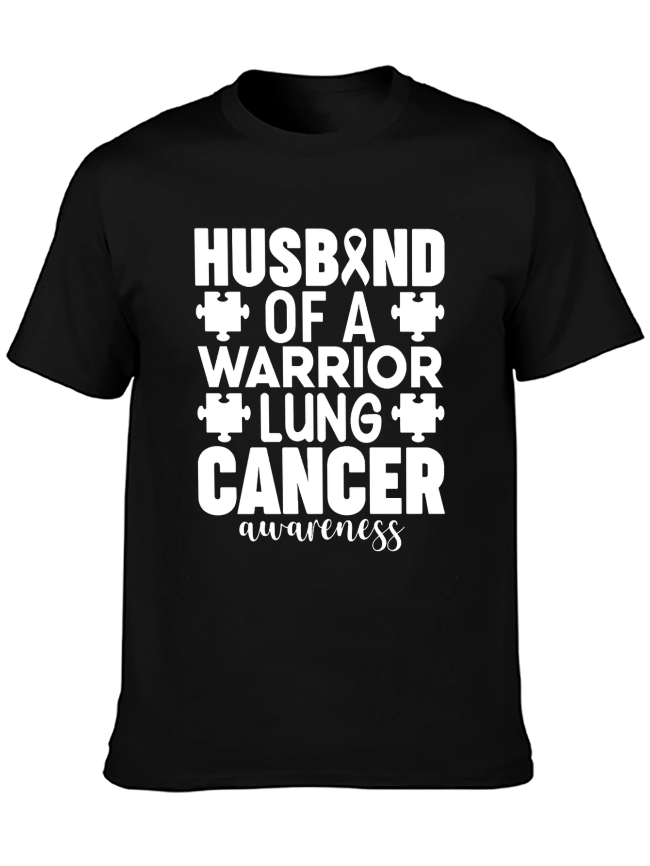 Husband of a Lung Cancer Warrior Awareness T-Shirt