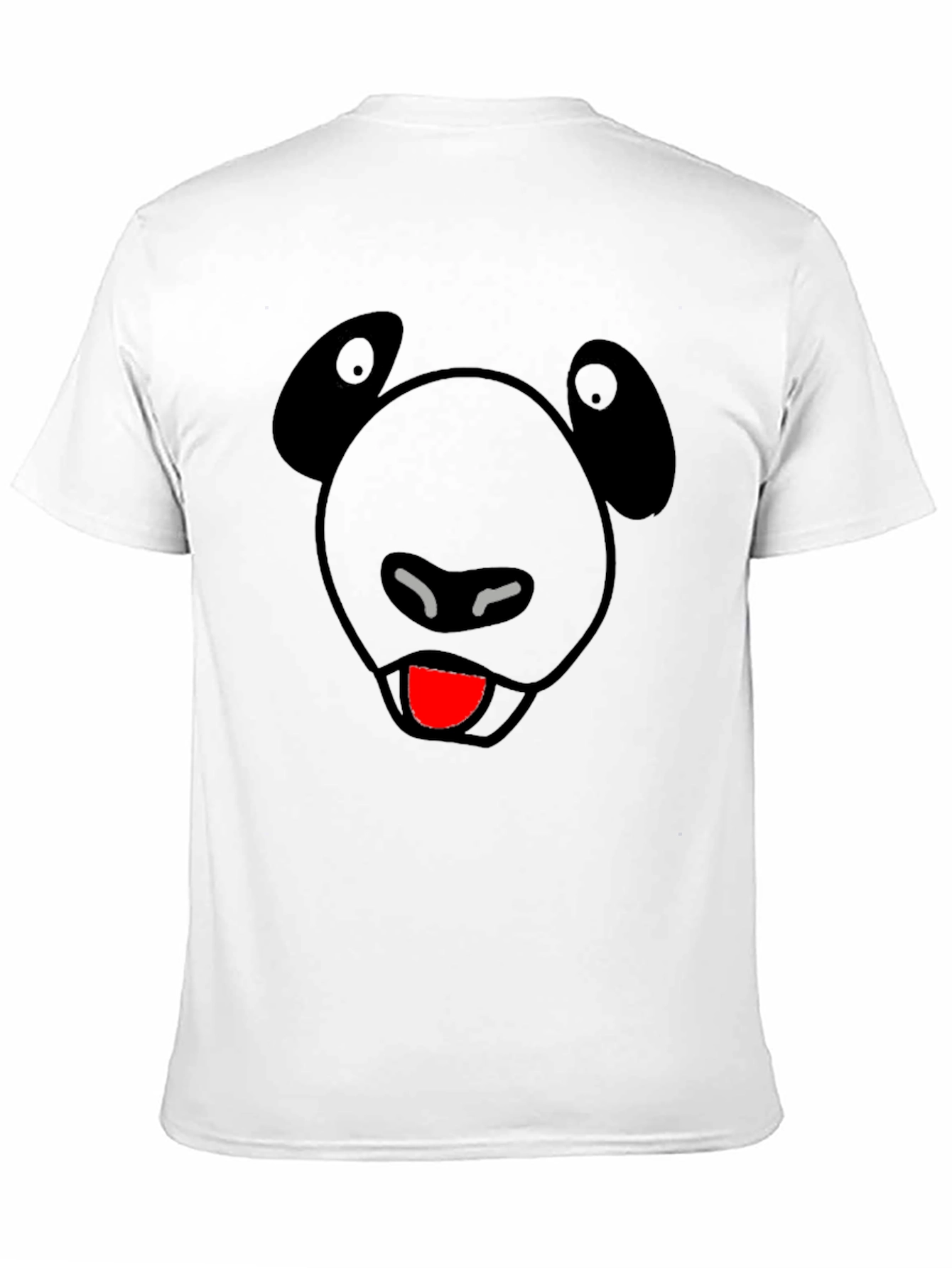 Funny Panda Face Black Graphic Tee