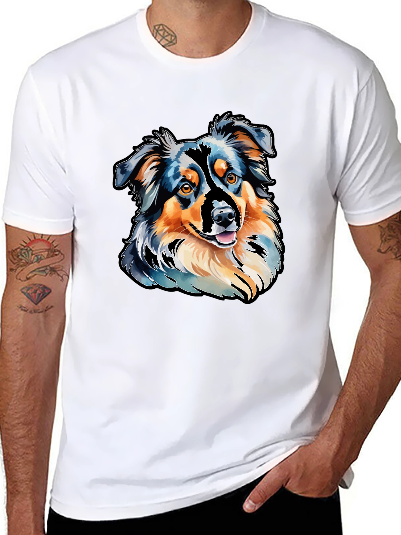 Aussie Dog Art T-Shirt
