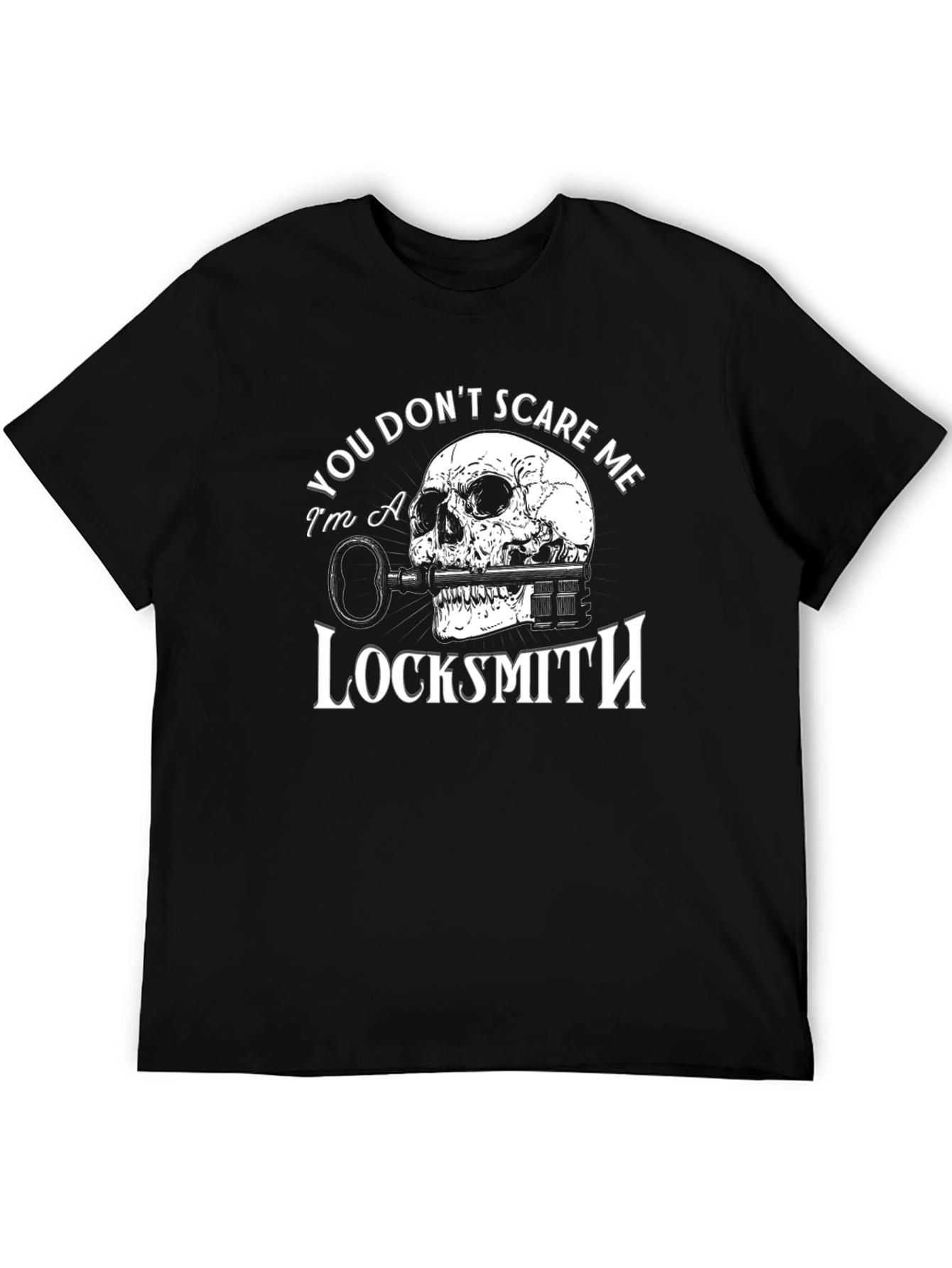 Locksmith Skull Graphic T-Shirt - You Dont Scare Me