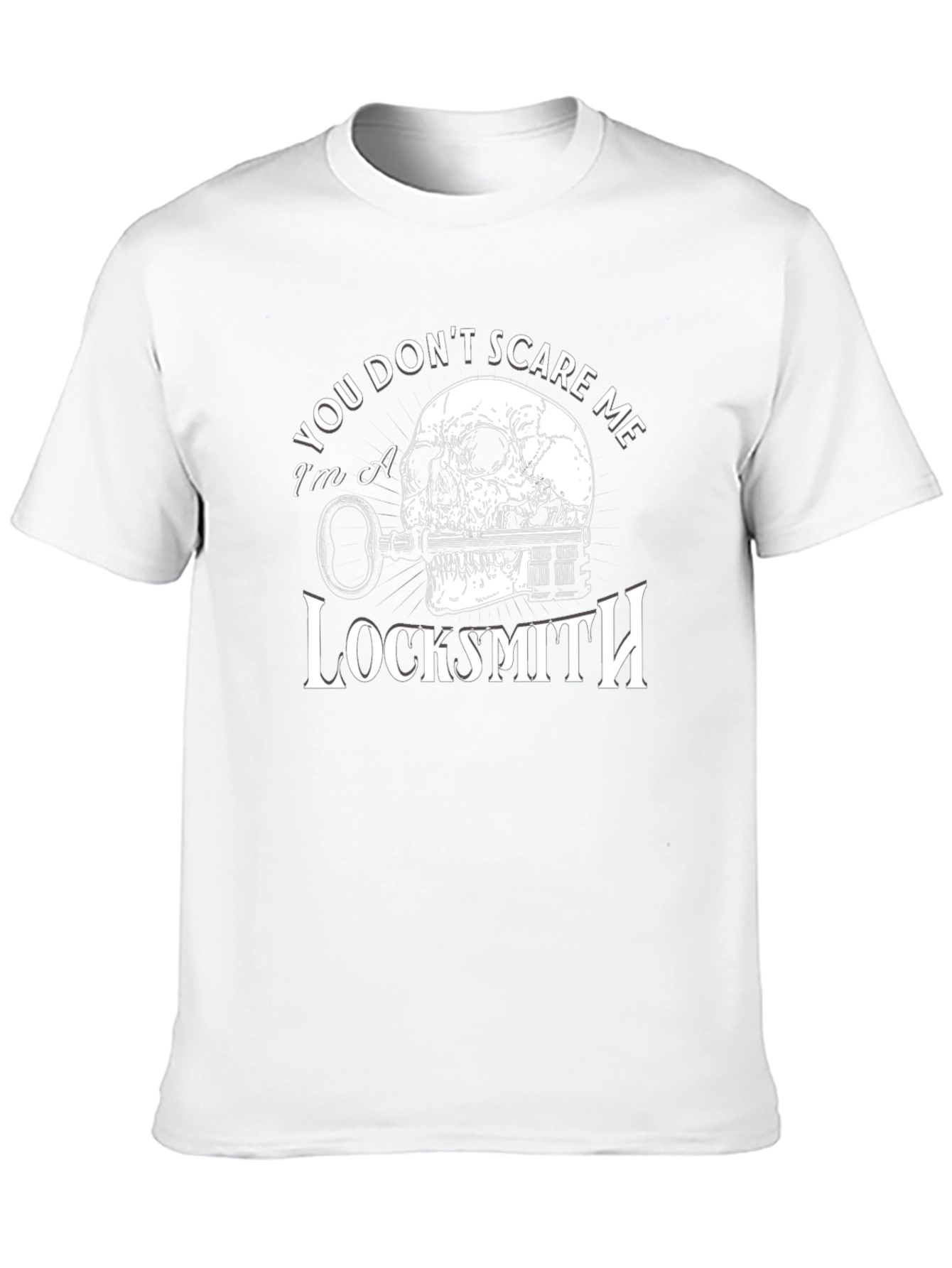 Locksmith Skull Graphic T-Shirt - You Dont Scare Me