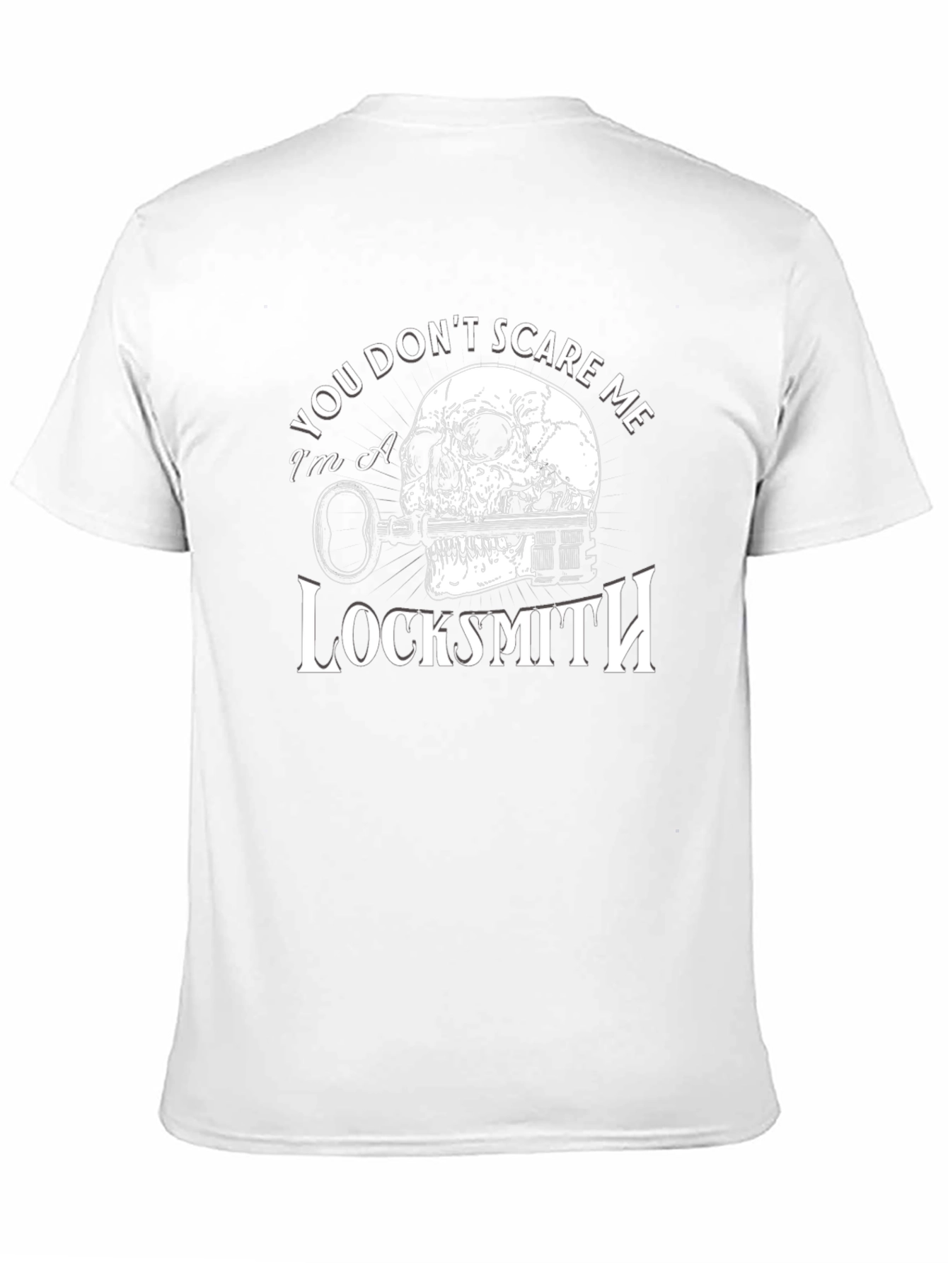 Locksmith Skull Graphic T-Shirt - You Dont Scare Me