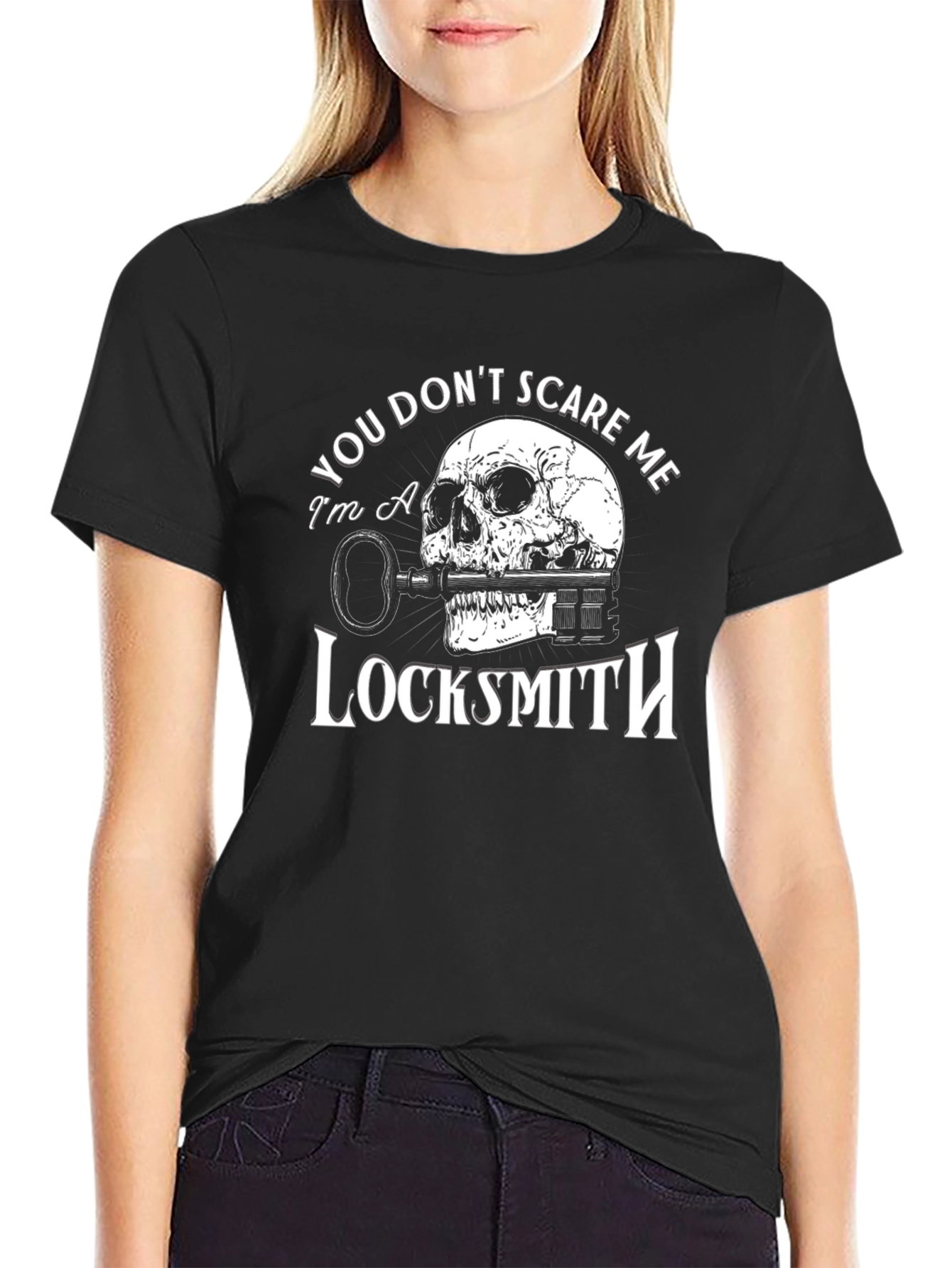 Locksmith Skull Graphic T-Shirt - You Dont Scare Me