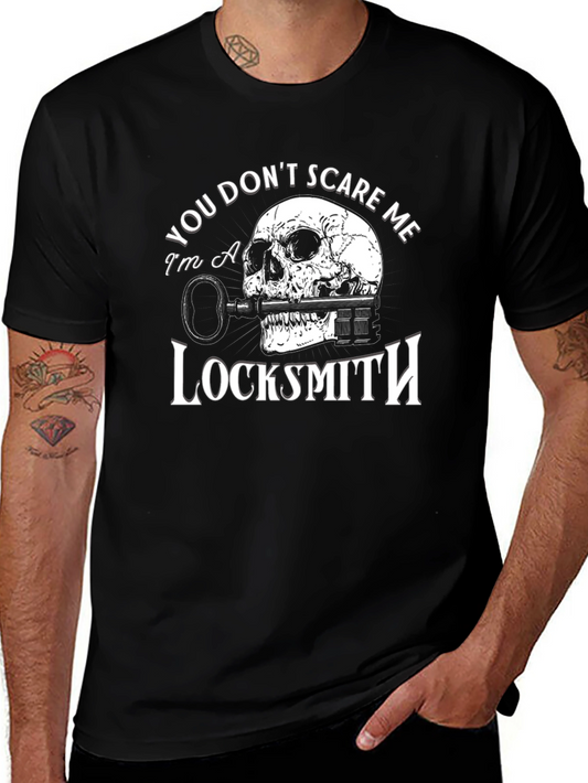 Locksmith Skull Graphic T-Shirt - You Dont Scare Me