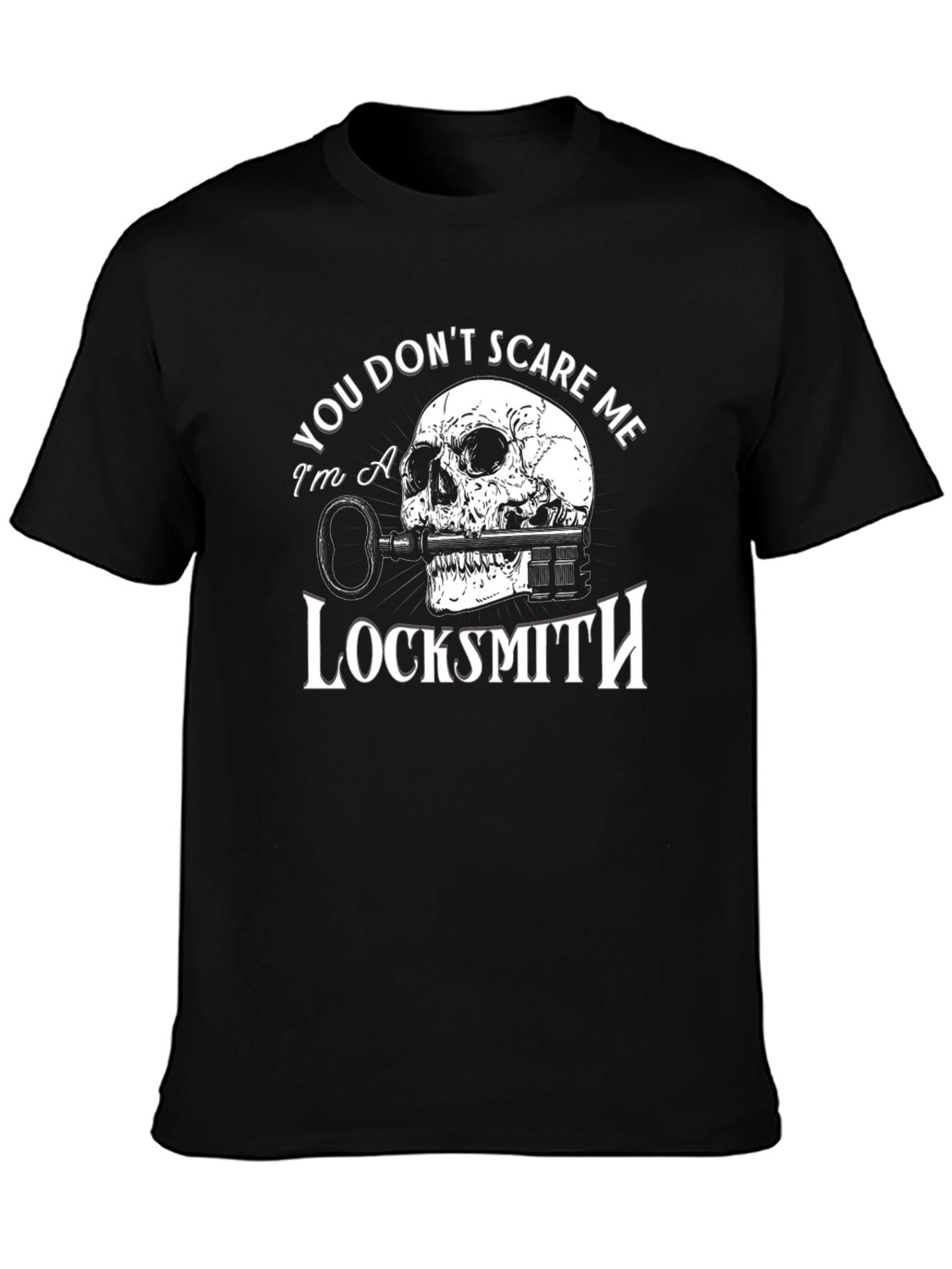 Locksmith Skull Graphic T-Shirt - You Dont Scare Me