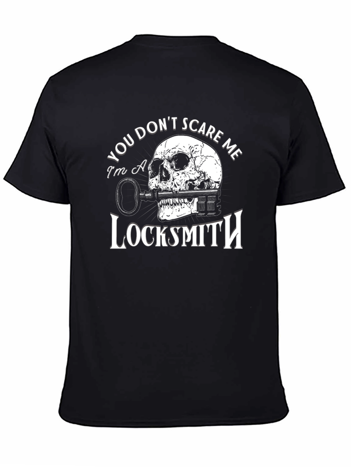 Locksmith Skull Graphic T-Shirt - You Dont Scare Me